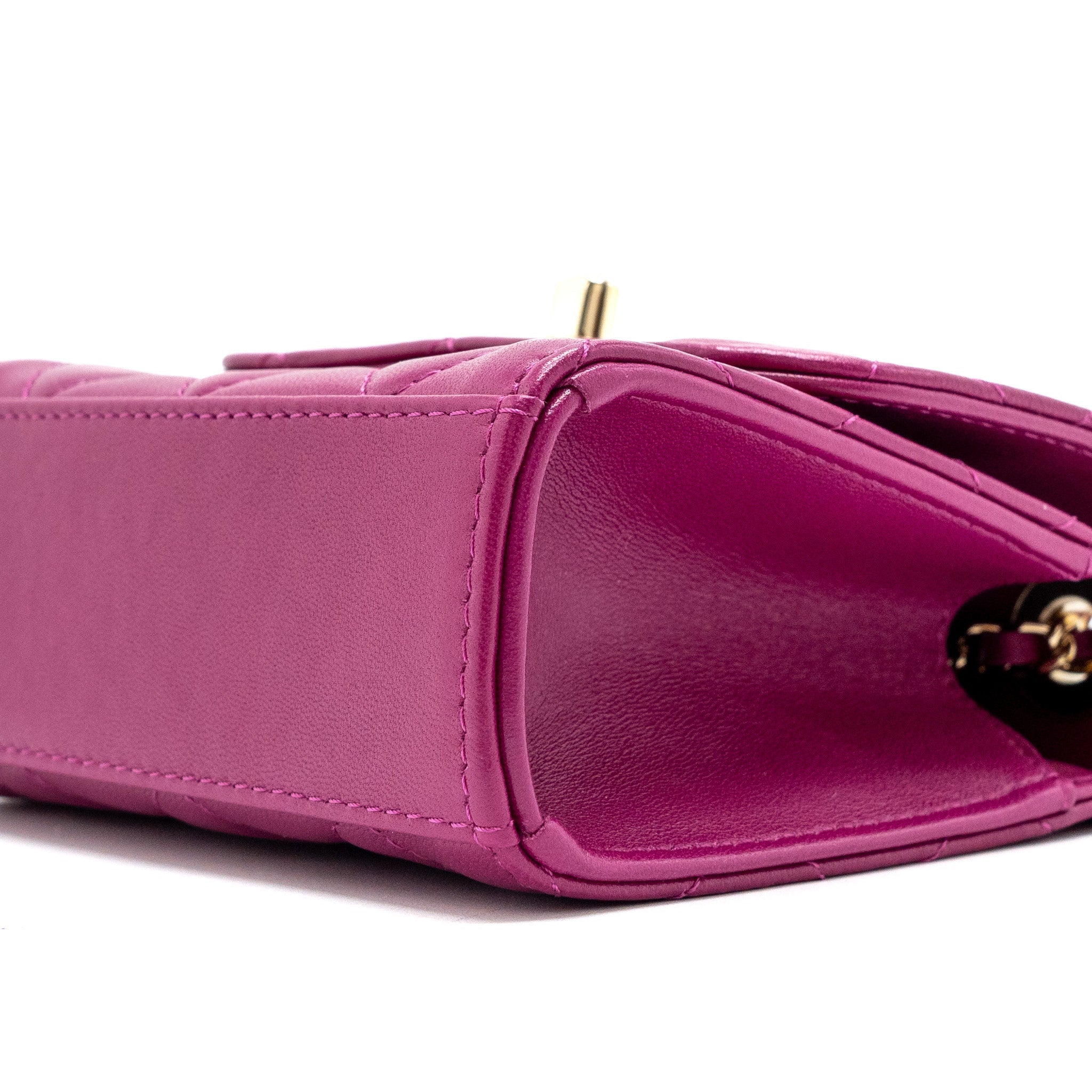 Chanel Mini Trendy CC Clutch Lambskin Pink L