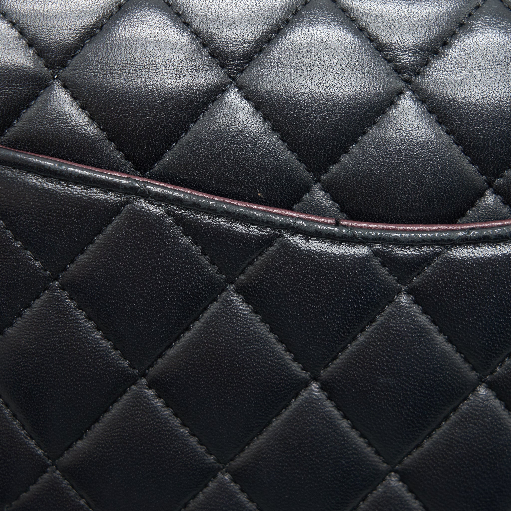 CHANEL MEDIUM CLASSIC DOUBLE FLAP LAMBSKIN BLACK