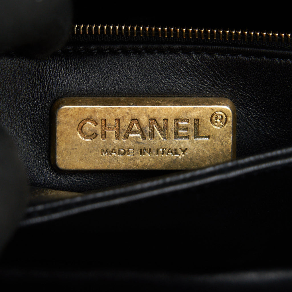 Chanel Coco Handle Mini Python Leather Black