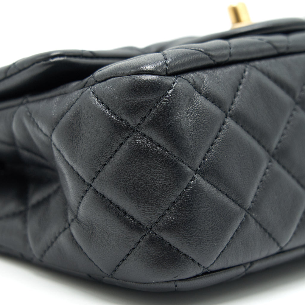 Chanel Pearl Crush Crush Mini Square Flap Bag Black