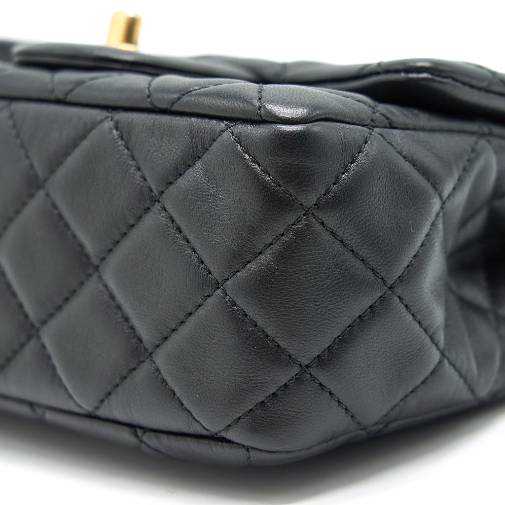 Chanel Pearl Crush Crush Mini Square Flap Bag Black