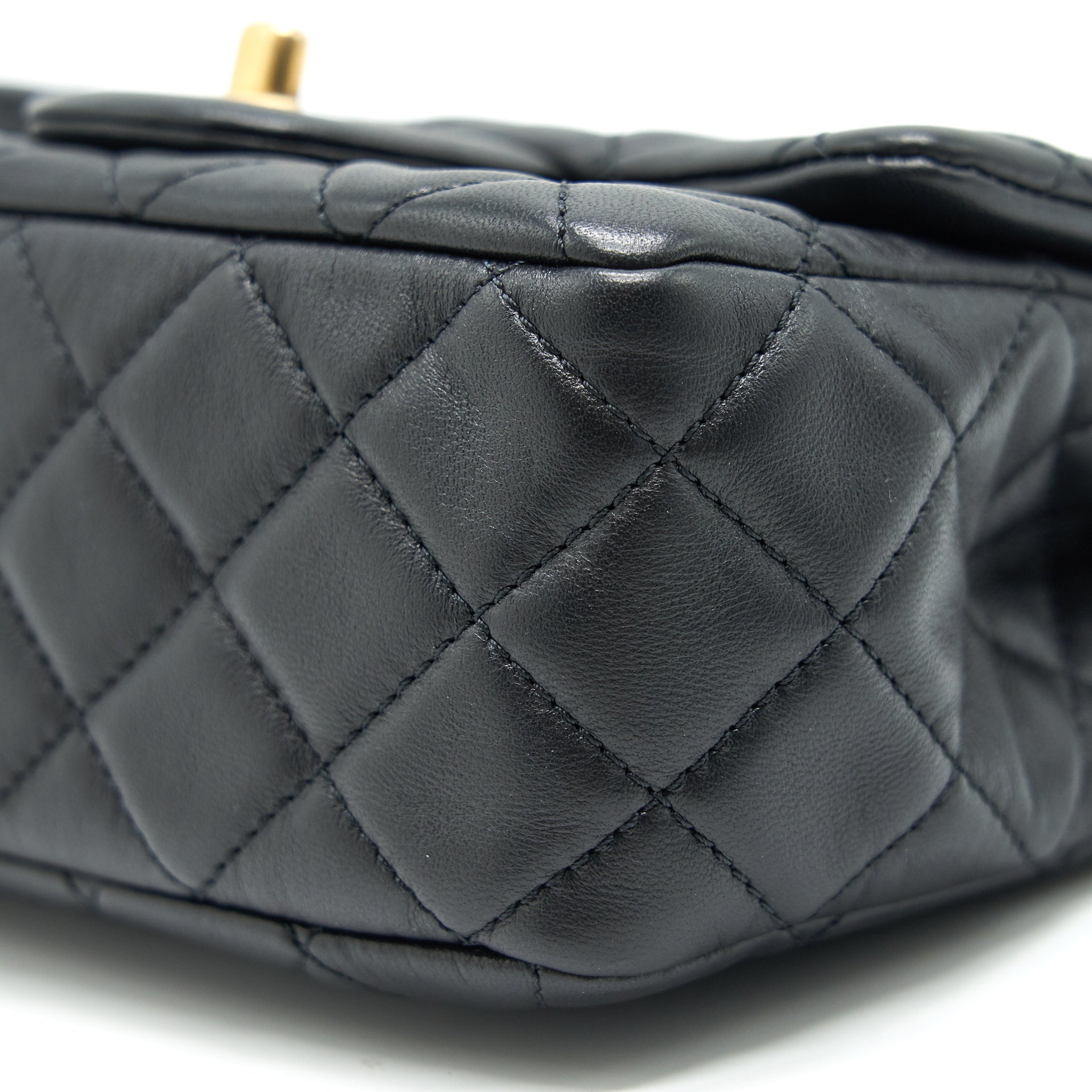 Chanel Pearl Crush Crush Mini Square Flap Bag Black