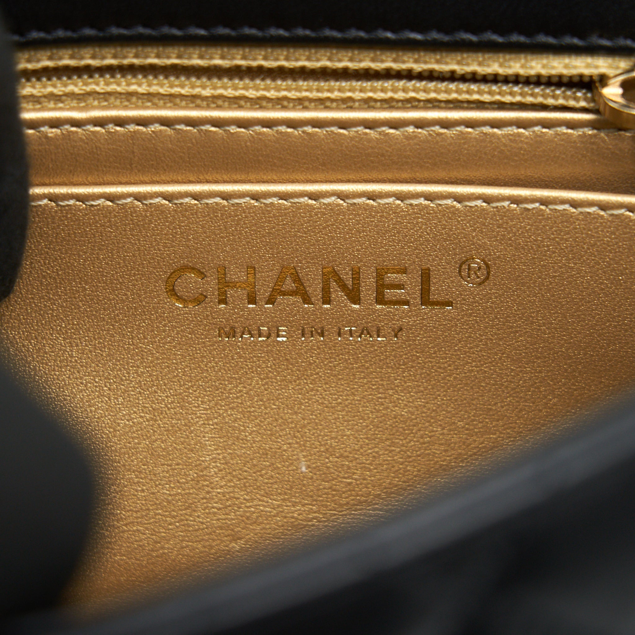 Chanel Pearl Crush Crush Mini Square Flap Bag Black