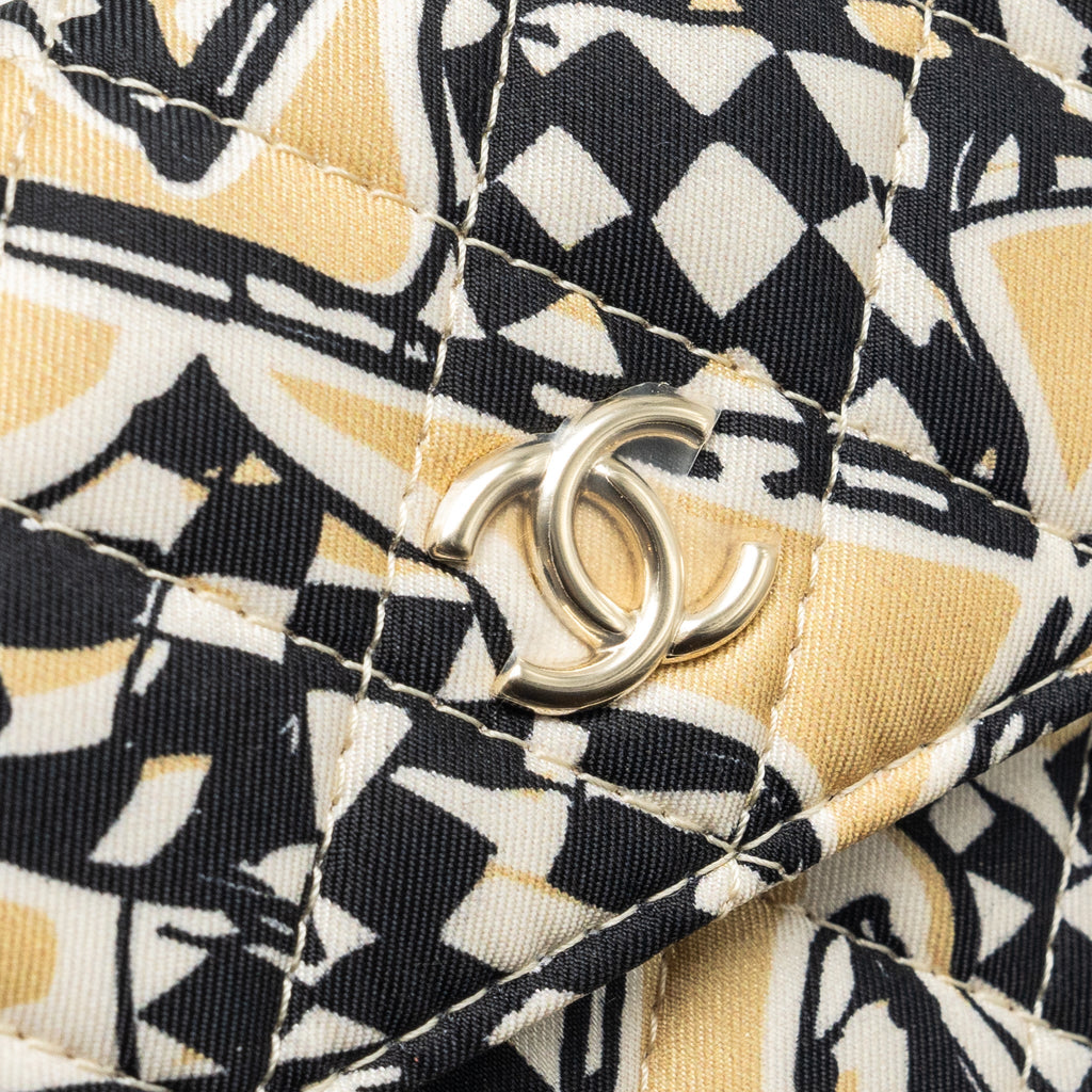 Chanel Mini Clutch With Chain Fabric Multicolour L (Microchip)