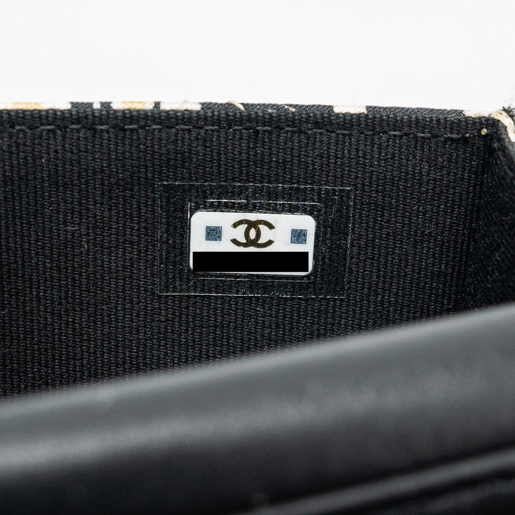 Chanel Mini Clutch With Chain Fabric Multicolour L (Microchip)