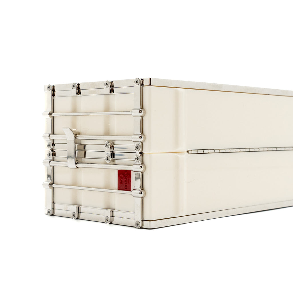 Chanel Paris-Hamburg runway container clutch bag white / black / red