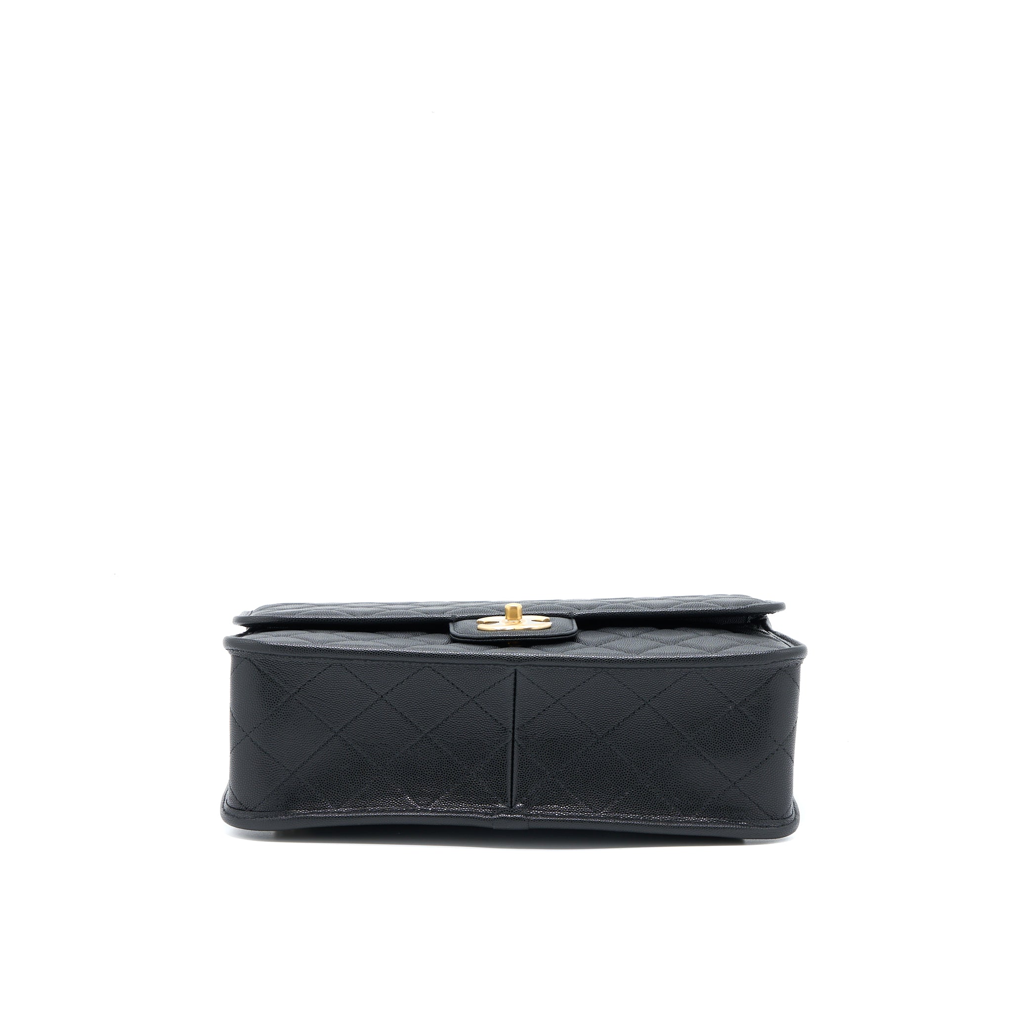Chanel 22K Large Backpack Caviar Black Brushed  (Microchip)