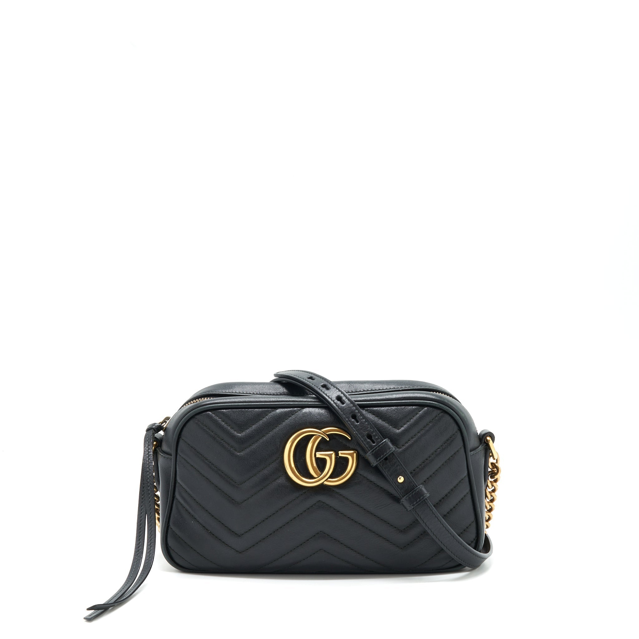 Gucci Marmont small matelasse shoulder bag black
