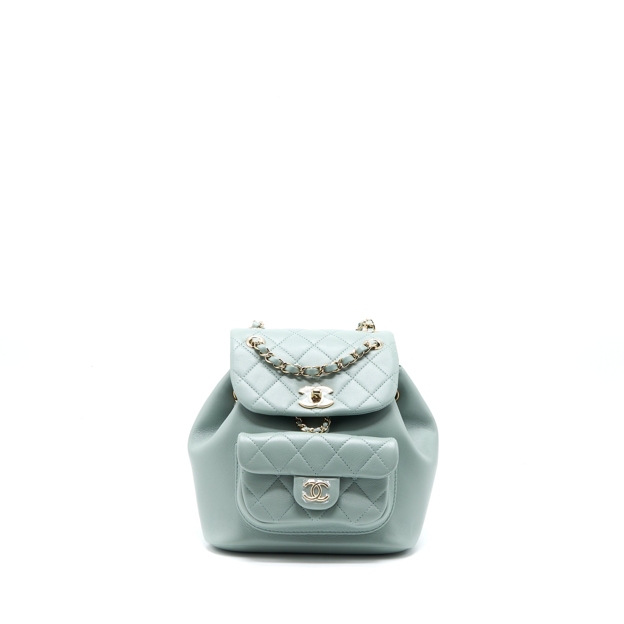 Chanel 23C Duma Mini Backpack Calfskin Light Grey L (Microchip)