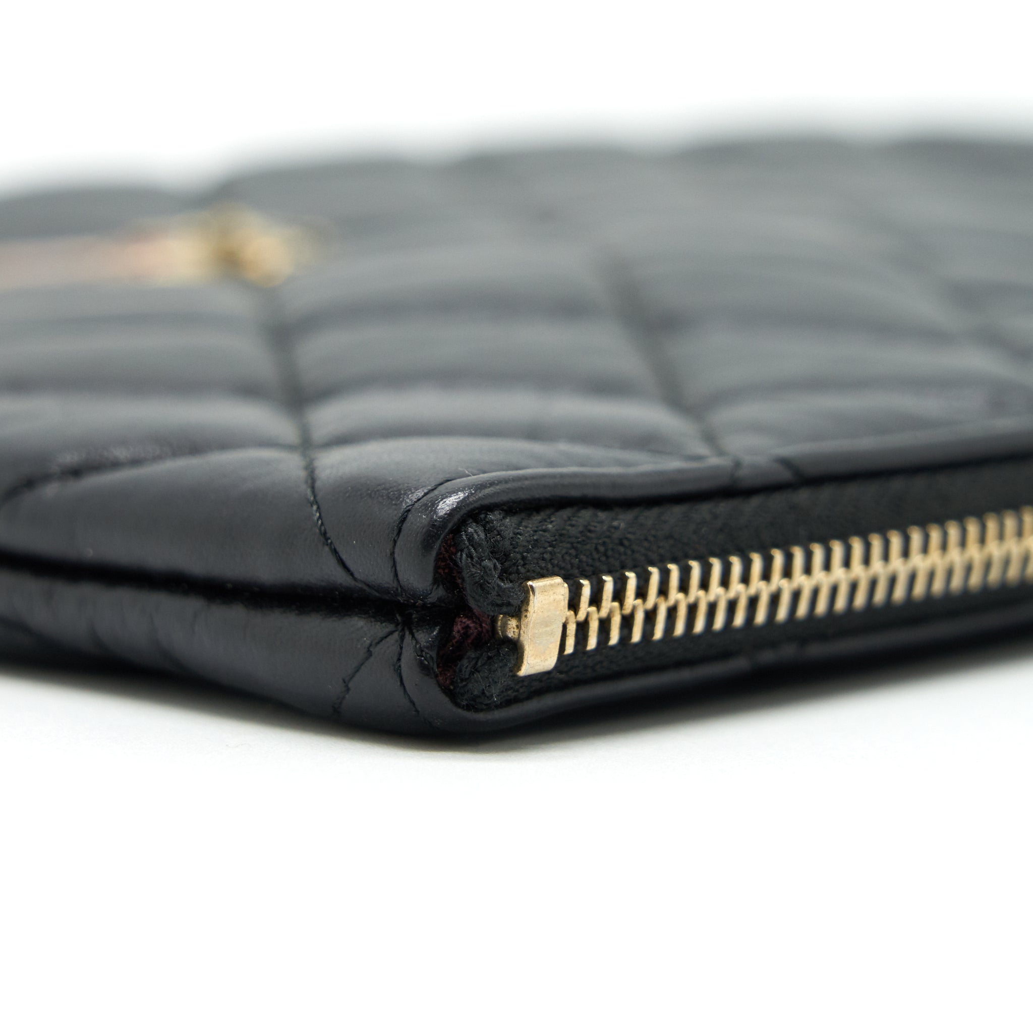 Chanel 2.55 Leather Clutch with Charm Black