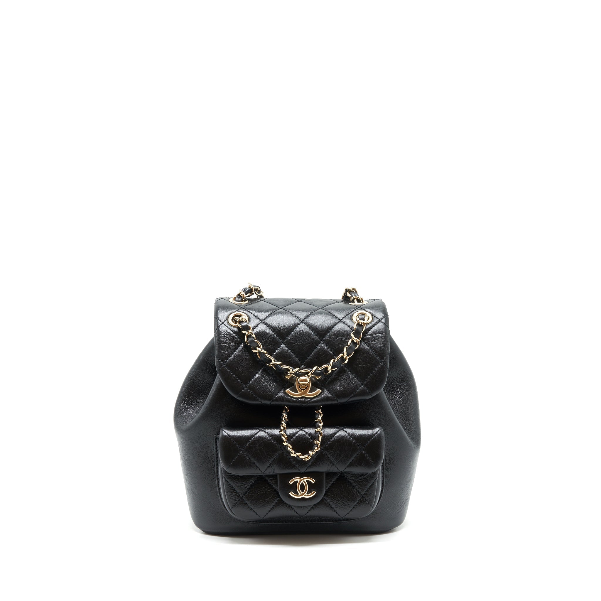 Chanel 22C mini Duma backpack calfskin Black L
