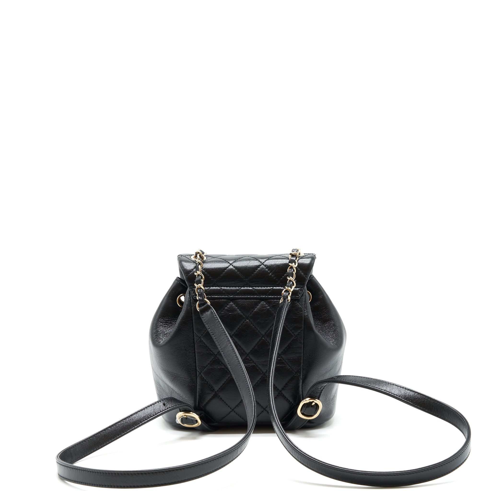 Chanel 22C mini Duma backpack calfskin Black L
