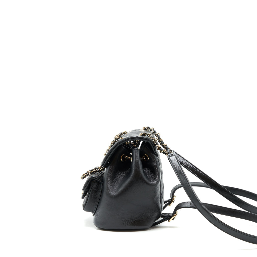 Chanel 22C mini Duma backpack calfskin Black L