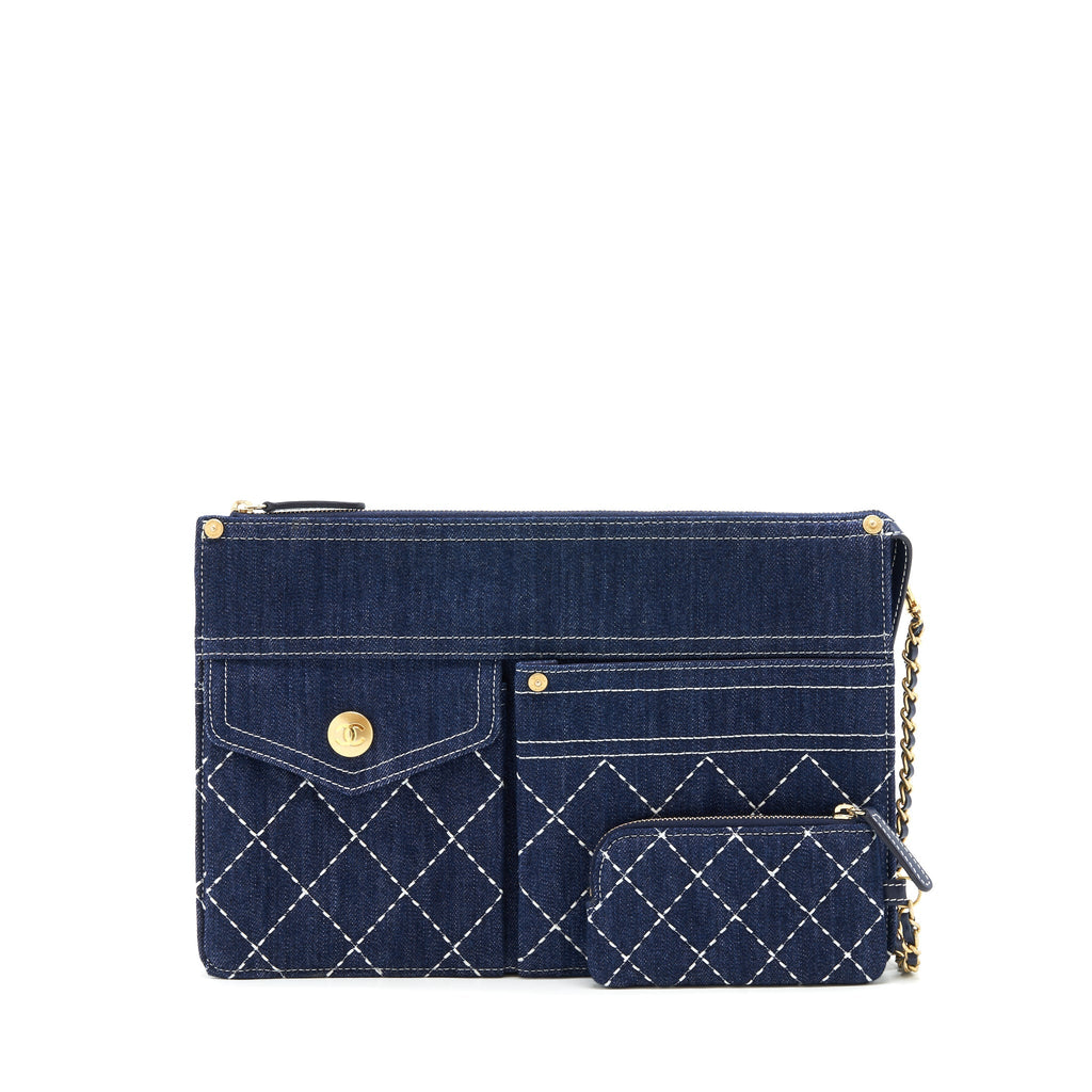 Chanel Danim Clutch With Pouch