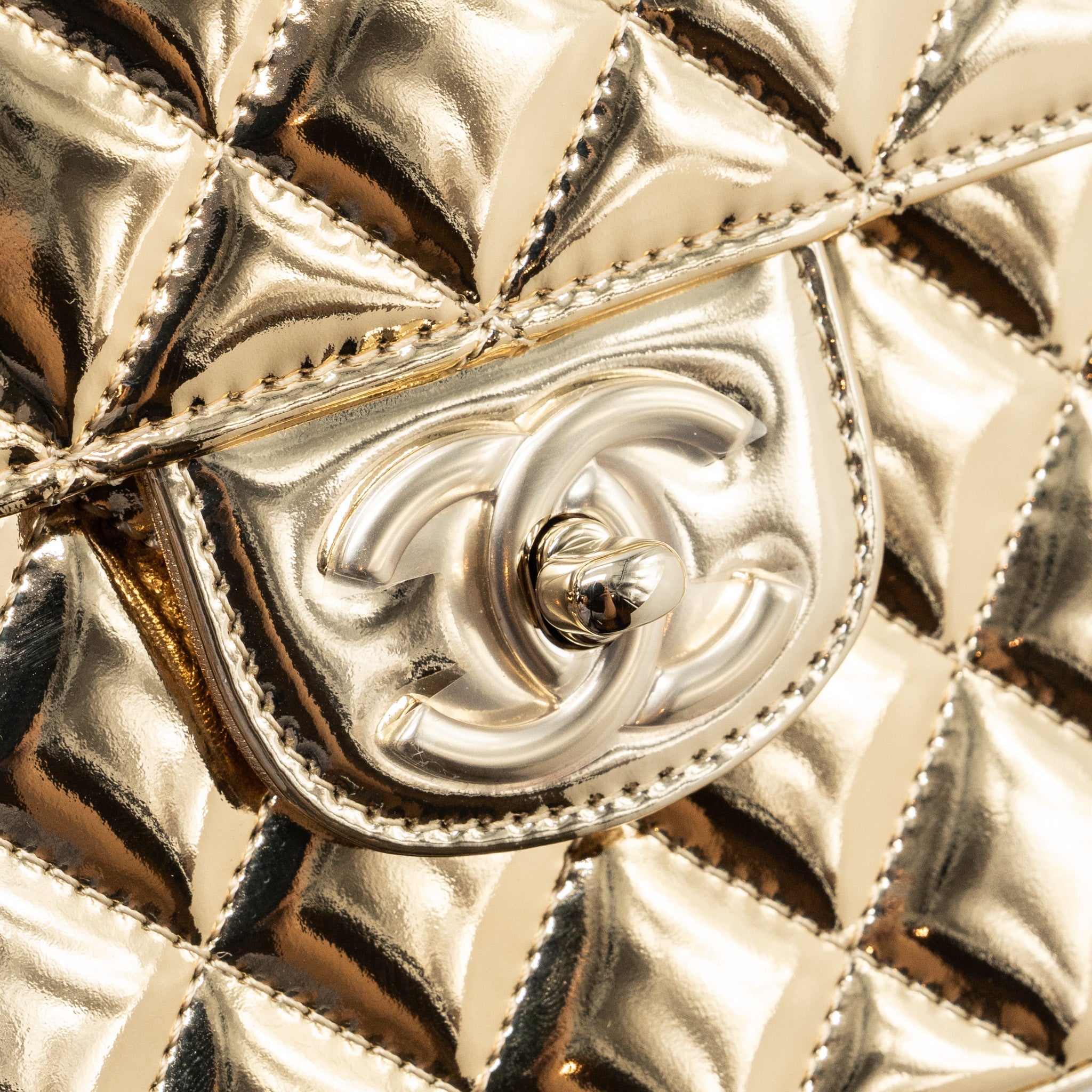 Chanel 24c Backpack With Star Patent Gold L (microchip)