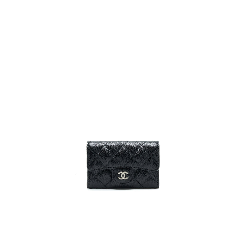 CHANEL Classic  Holder Grained Calfskin  Black