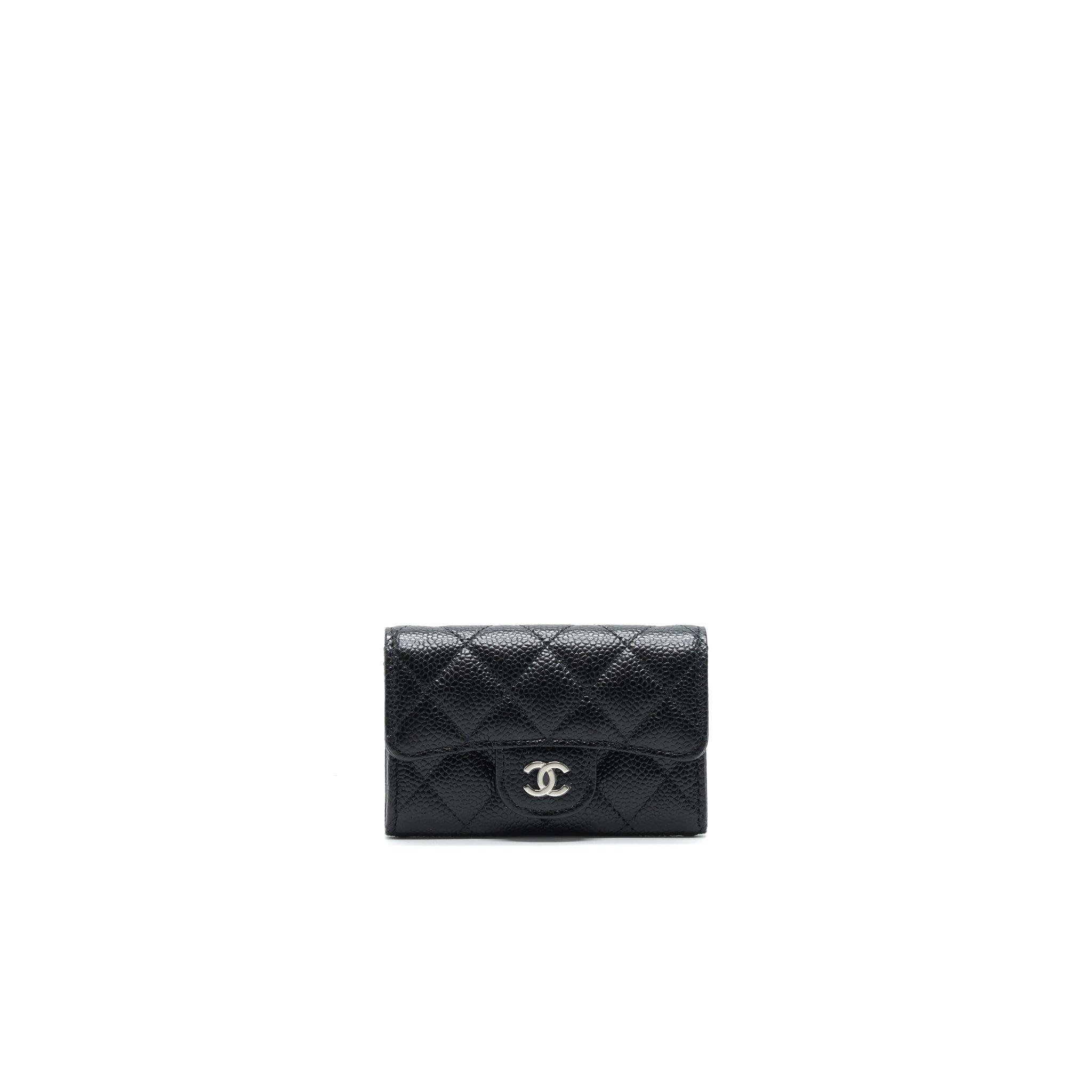 CHANEL Classic  Holder Grained Calfskin  Black