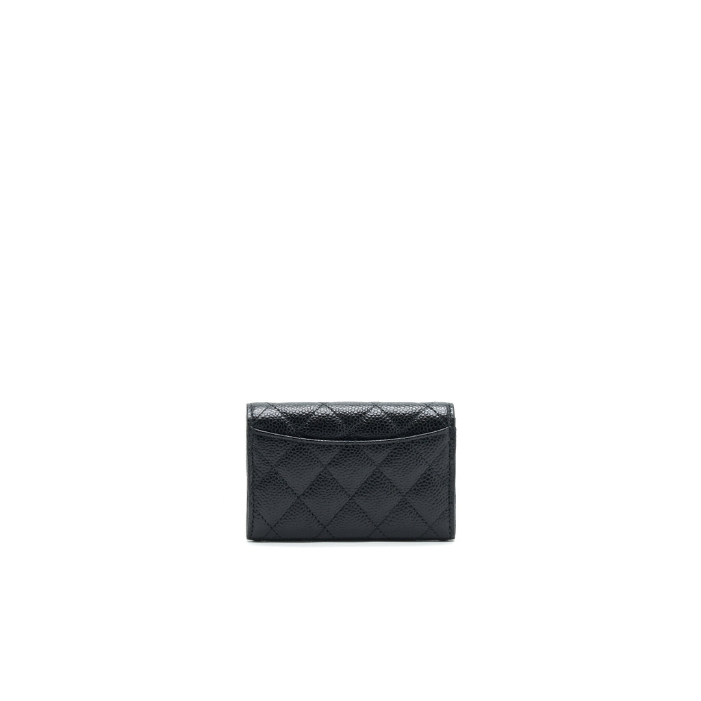 CHANEL Classic  Holder Grained Calfskin  Black