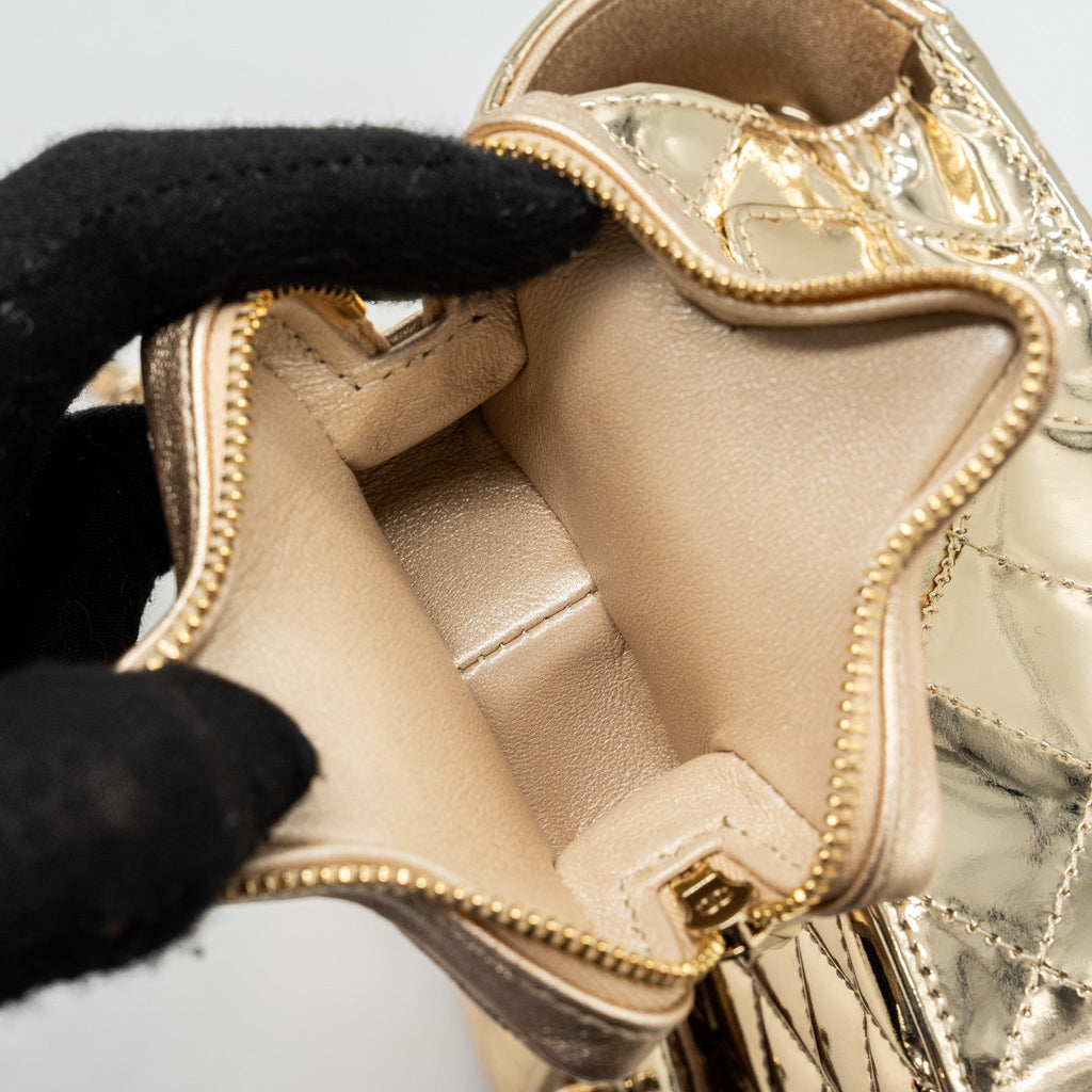 Chanel 24c Backpack With Star Patent Gold L (microchip)