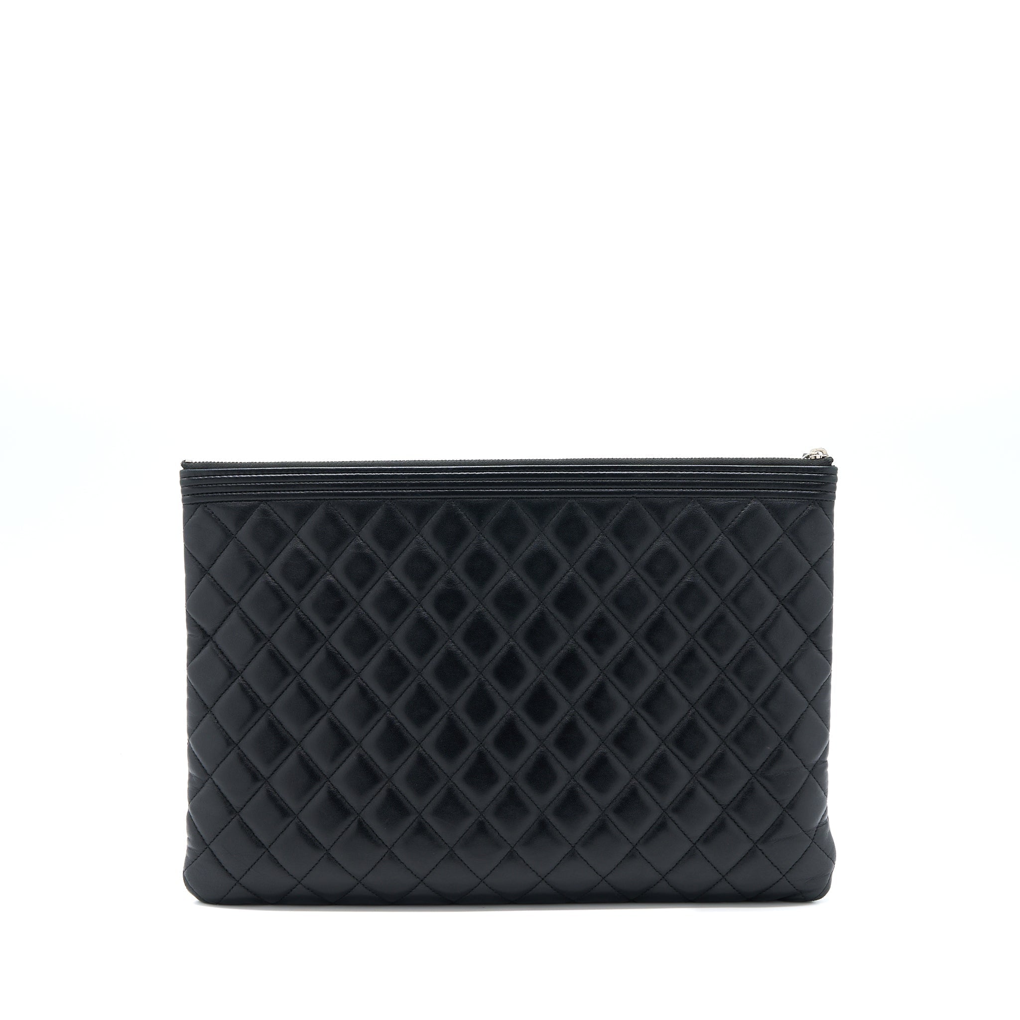 Chanel Boy Clutch Lambskin Black