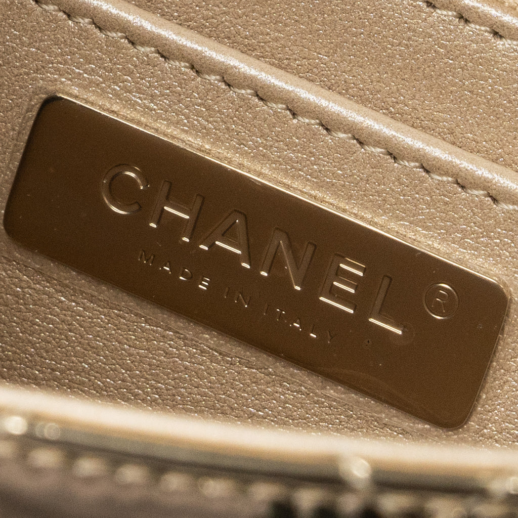 Chanel 24c Backpack With Star Patent Gold L (microchip)