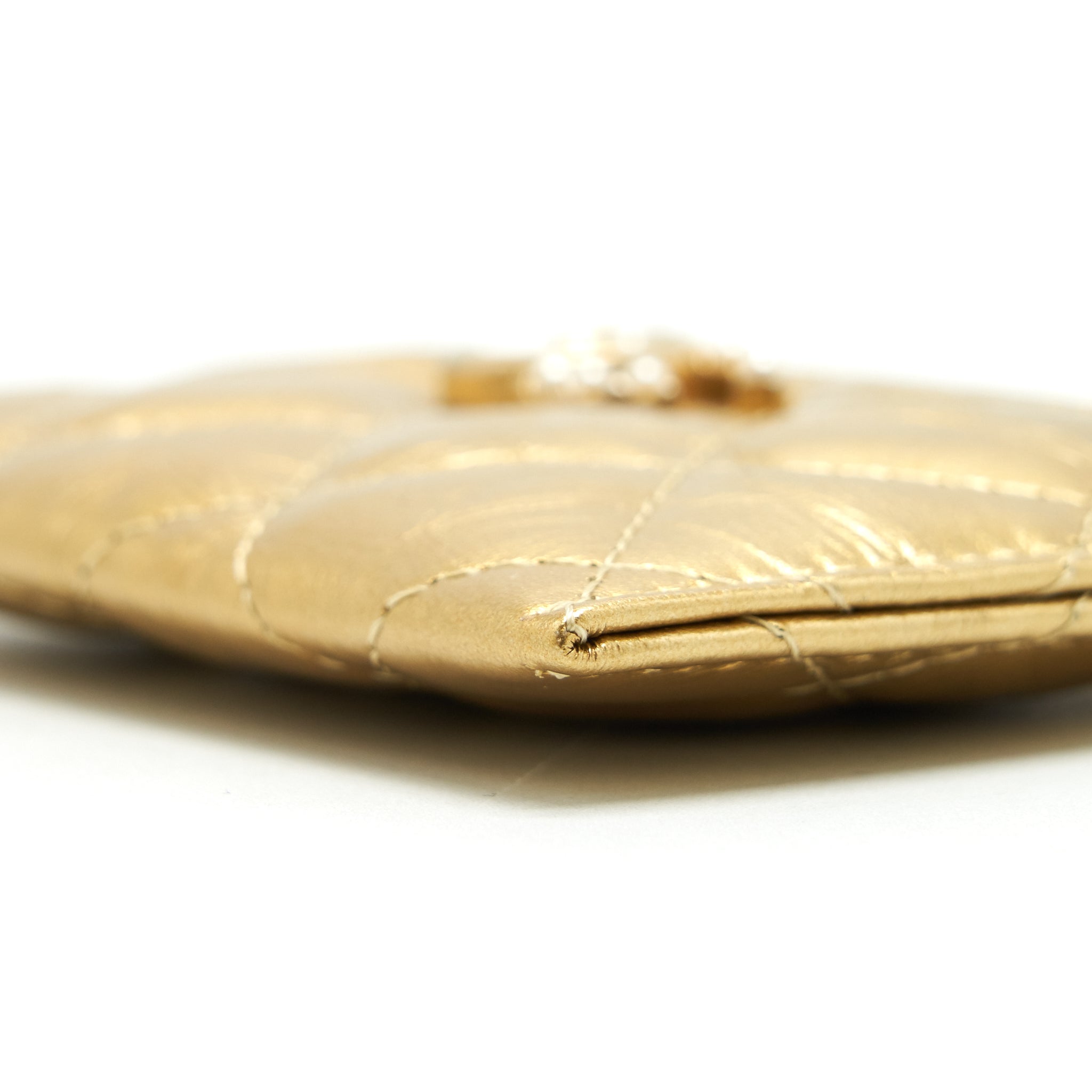 Chanel CC Logo  Holder Gold Lambskin