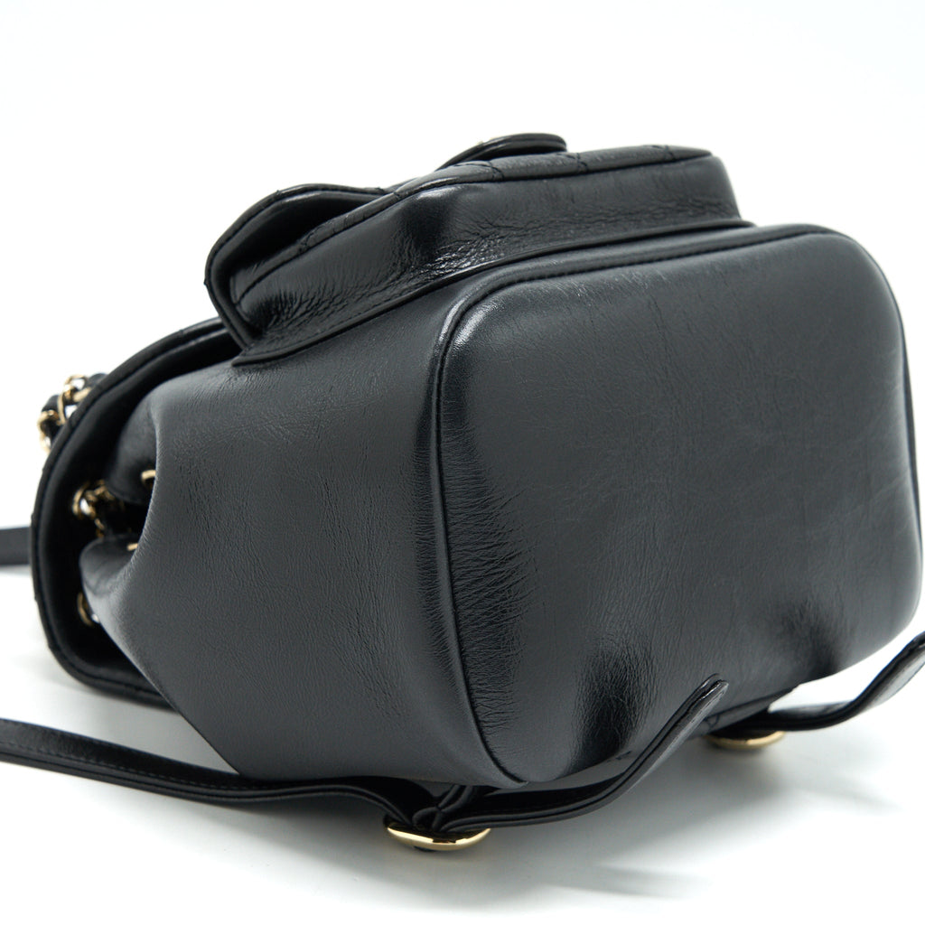 Chanel 22C mini Duma backpack calfskin Black L