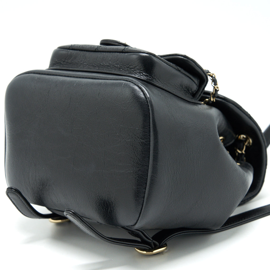 Chanel 22C mini Duma backpack calfskin Black L