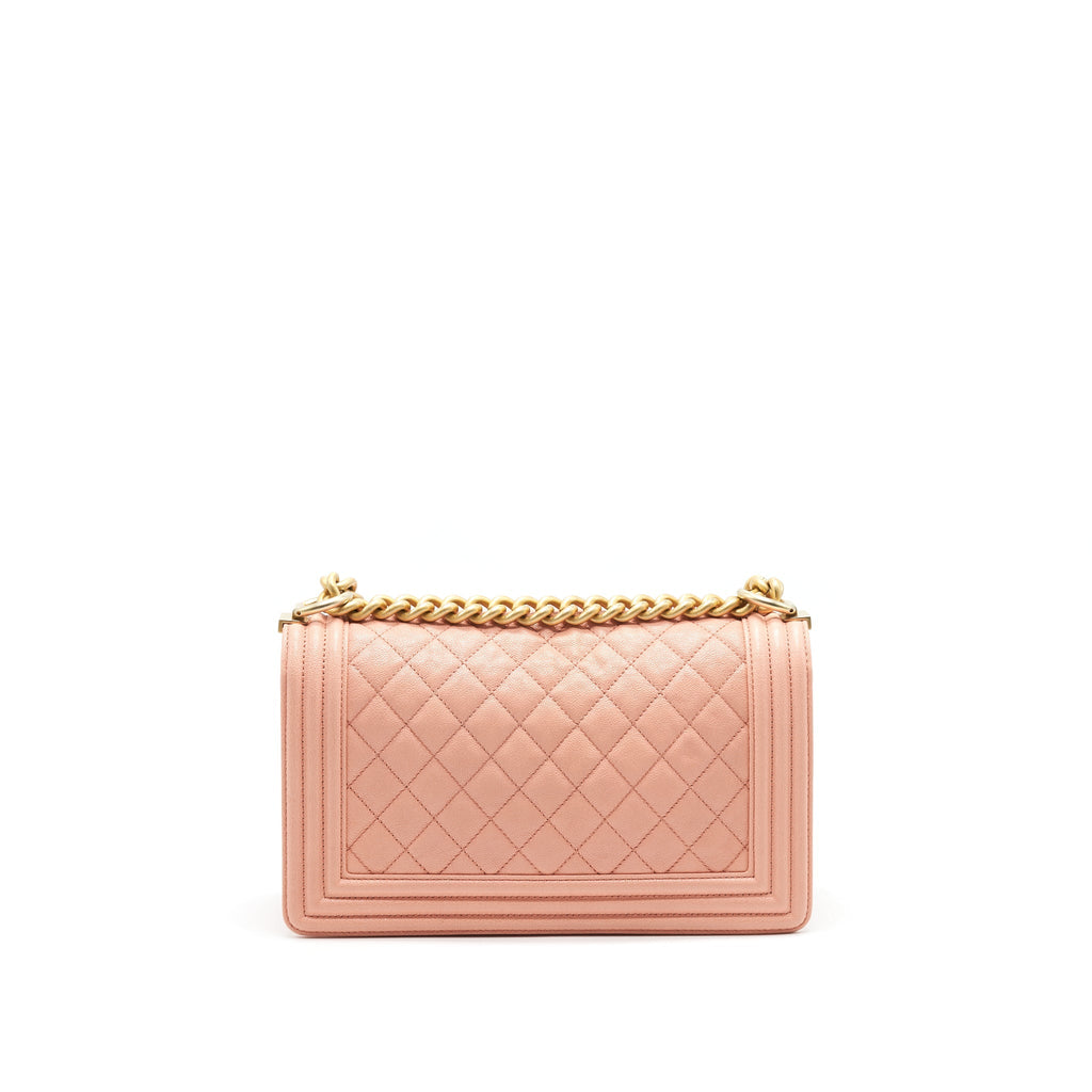 CHANEL MEDIUM BOY CHANEL BAG CAVIAR PINK