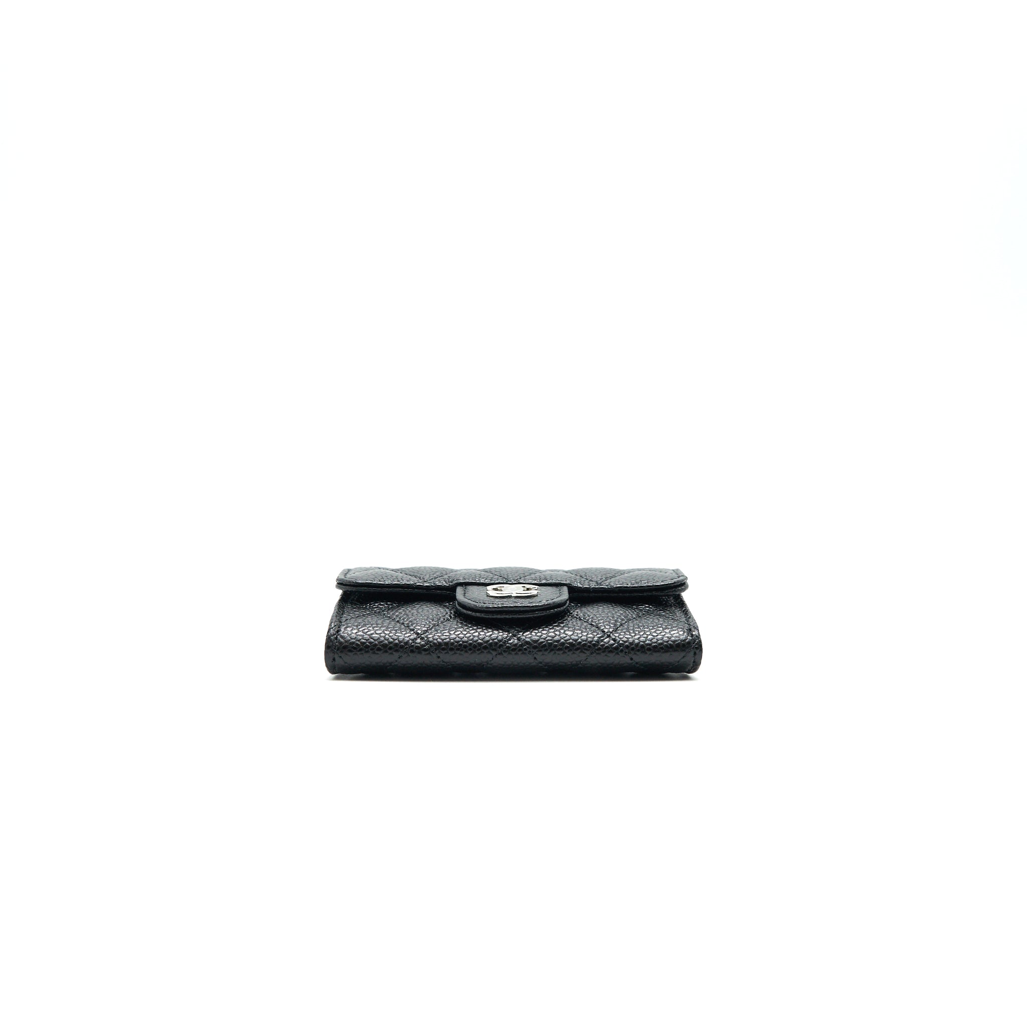 CHANEL Classic  Holder Grained Calfskin  Black