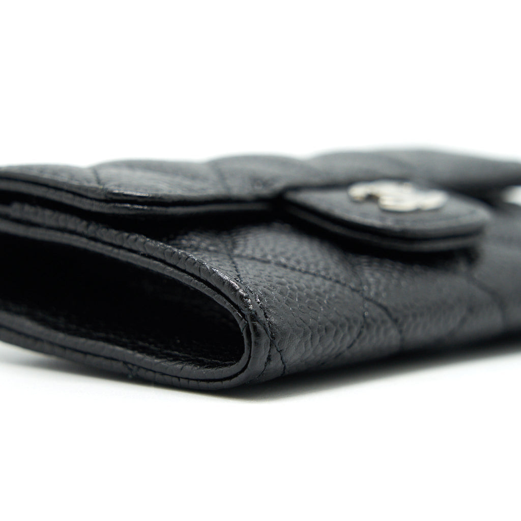 CHANEL Classic  Holder Grained Calfskin  Black