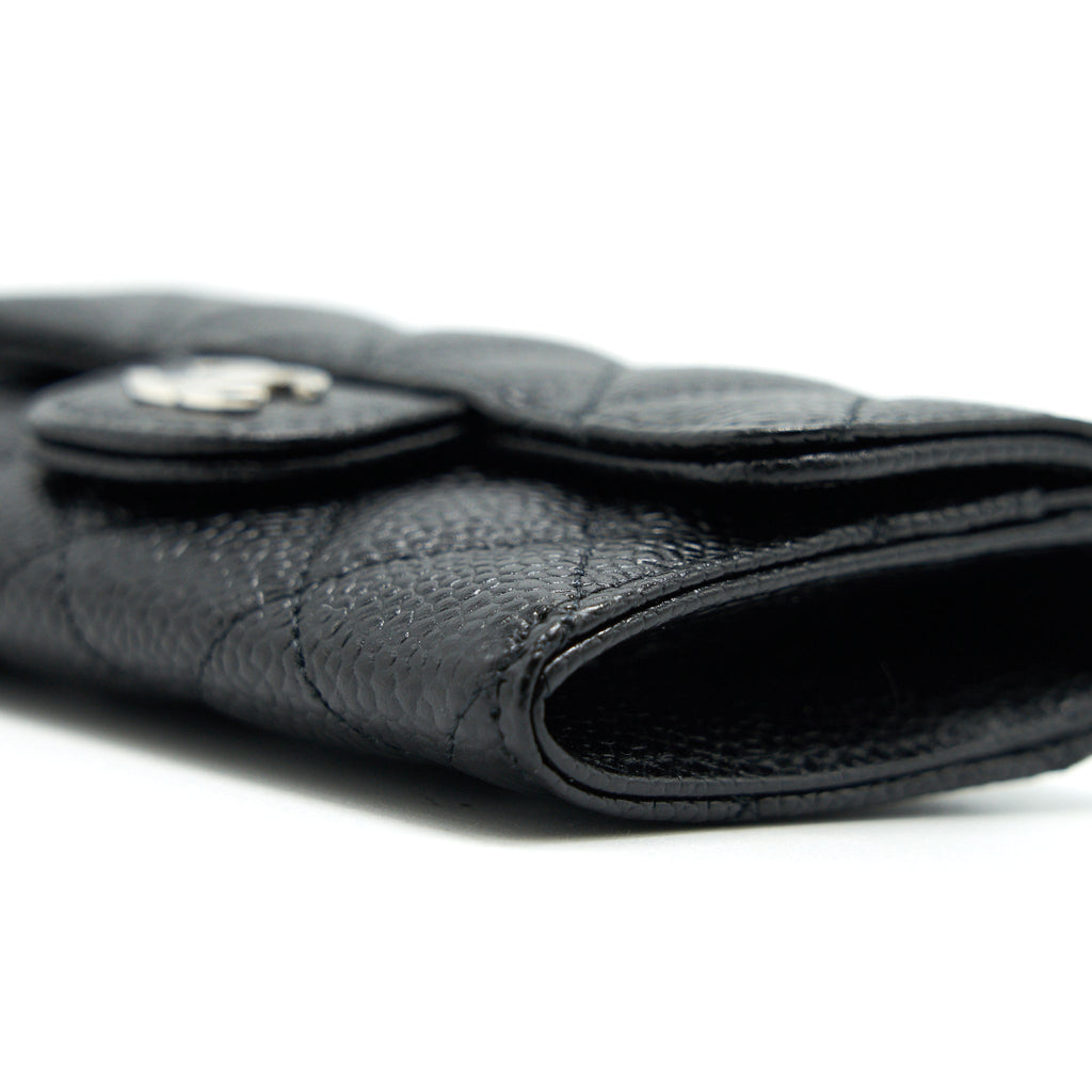 CHANEL Classic  Holder Grained Calfskin  Black
