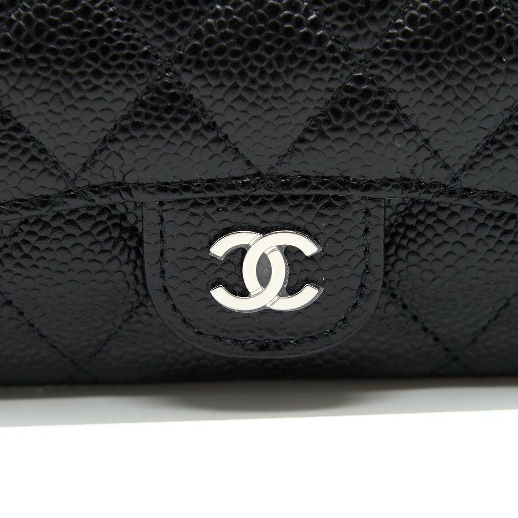 CHANEL Classic  Holder Grained Calfskin  Black