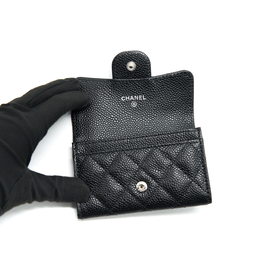 CHANEL Classic  Holder Grained Calfskin  Black