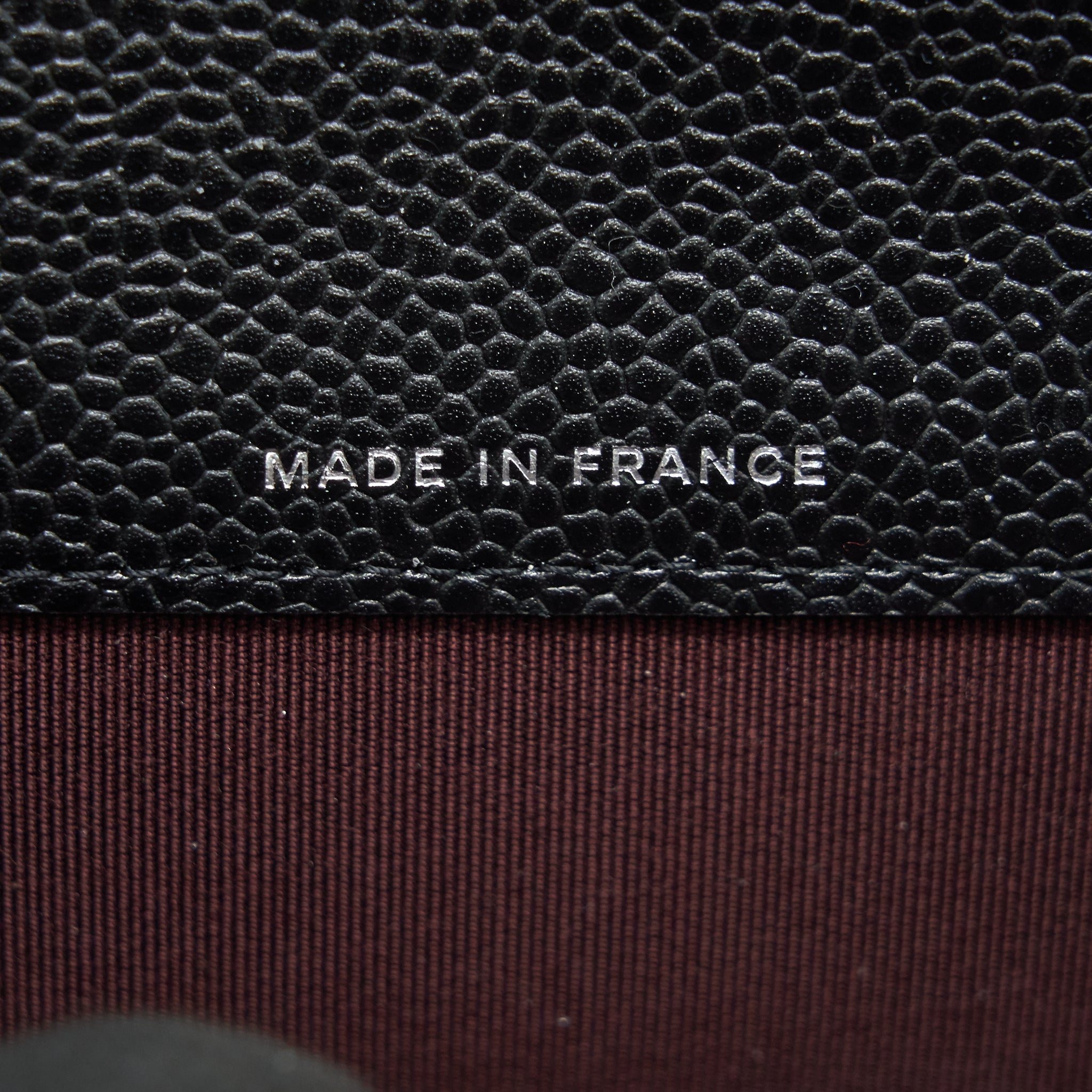 CHANEL Classic  Holder Grained Calfskin  Black