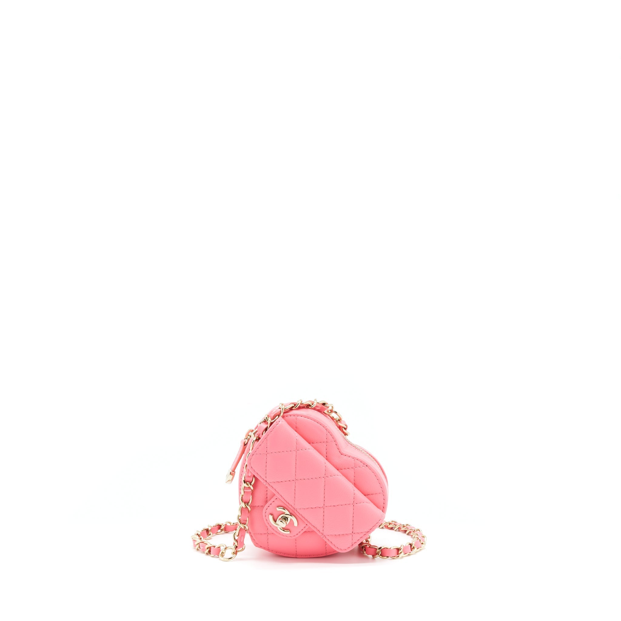 Chanel 22S Heart Belt Bag Lambskin Pink L