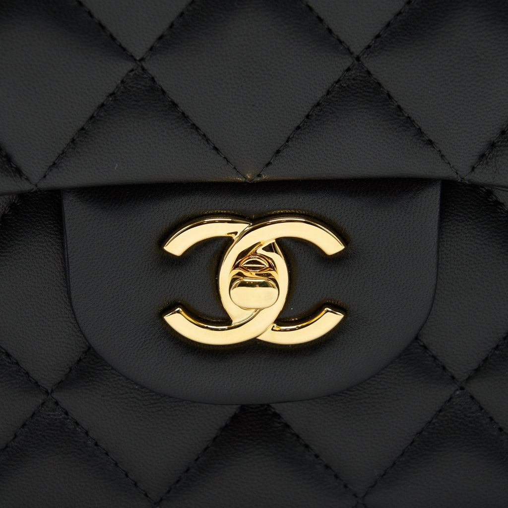 Chanel Classic Double Flap Jumbo Bag Lambskin Black