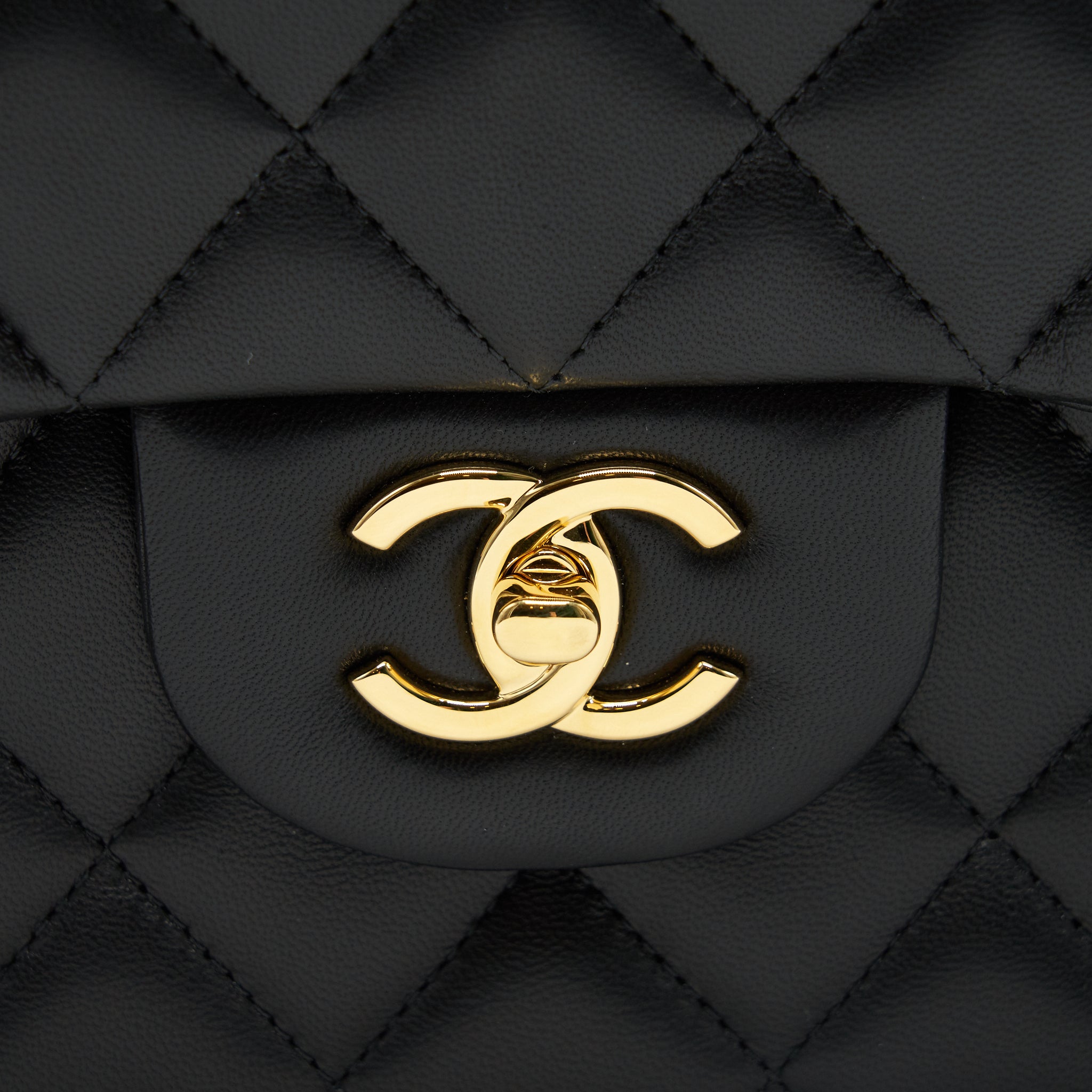 Chanel Classic Double Flap Jumbo Bag Lambskin Black