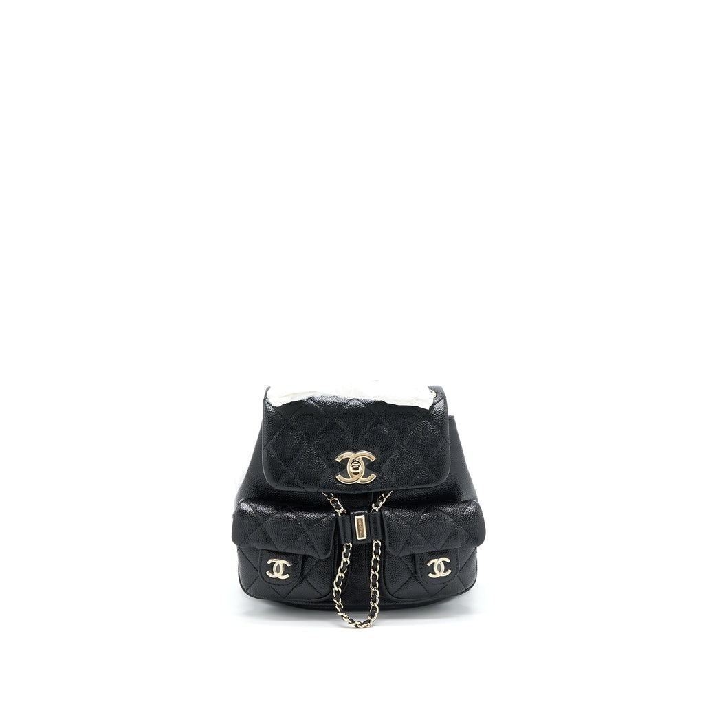 Chanel 23P Mini Triple Pack Backpack Caviar Black L (Microchip)