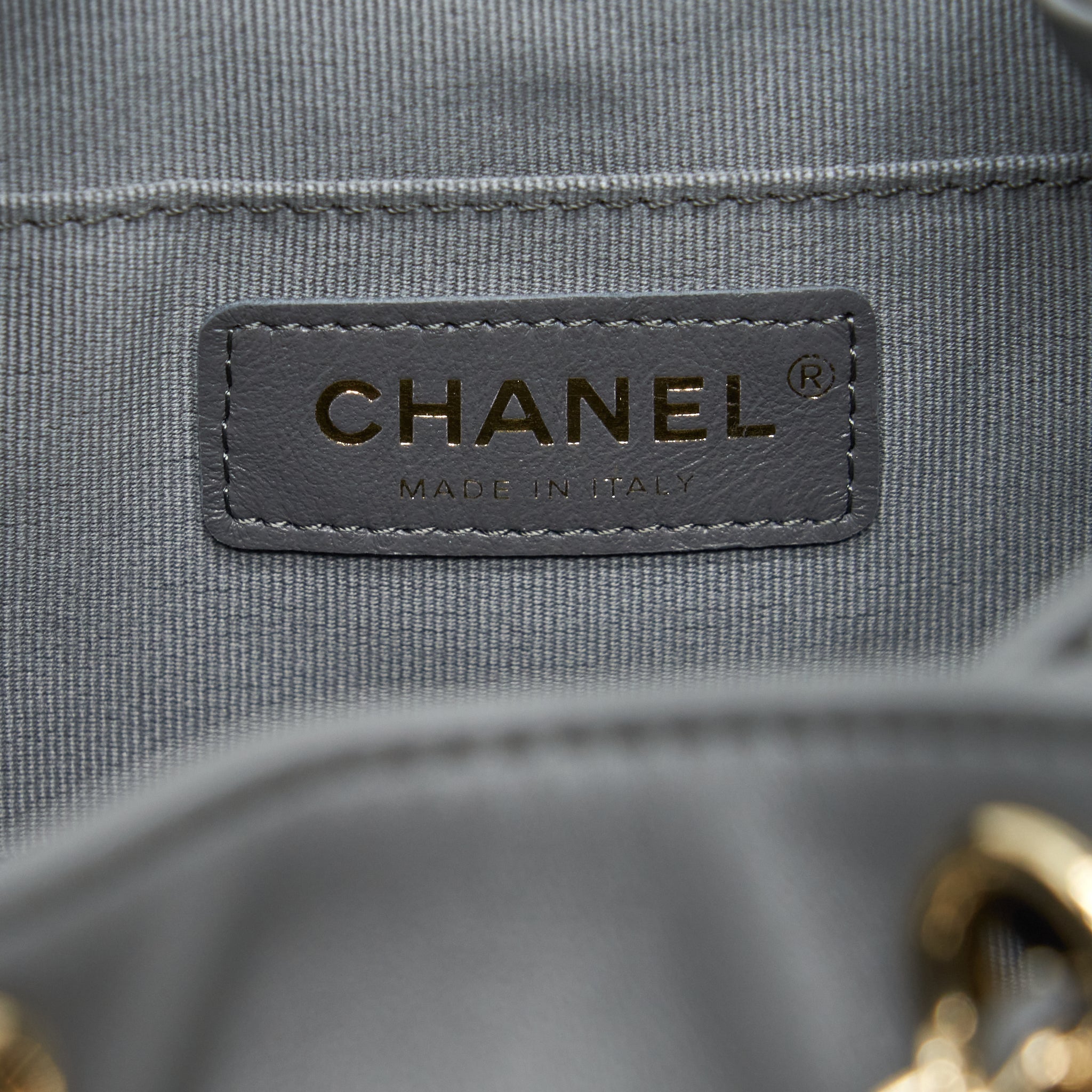 Chanel Mini Duma Backpack Lambskin Grey L (Microchip)