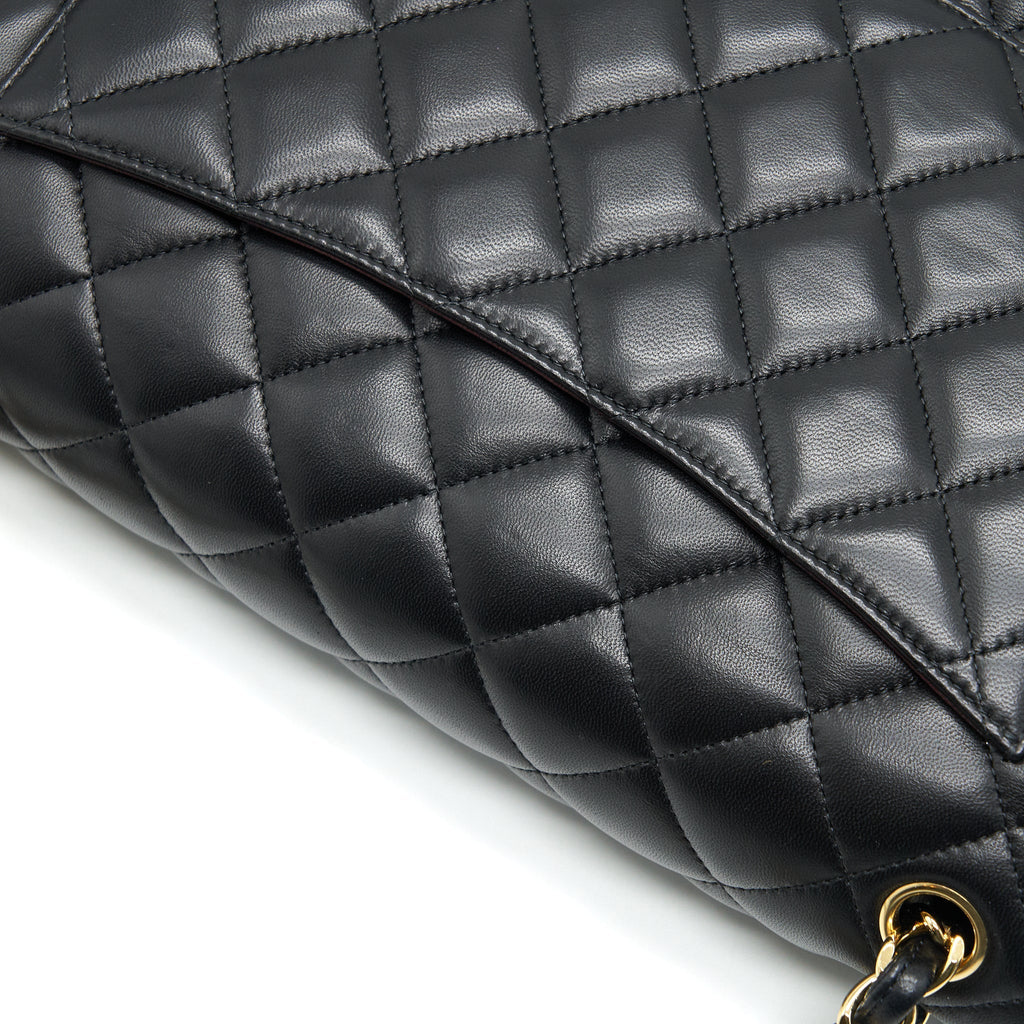 Chanel Classic Double Flap Jumbo Bag Lambskin Black