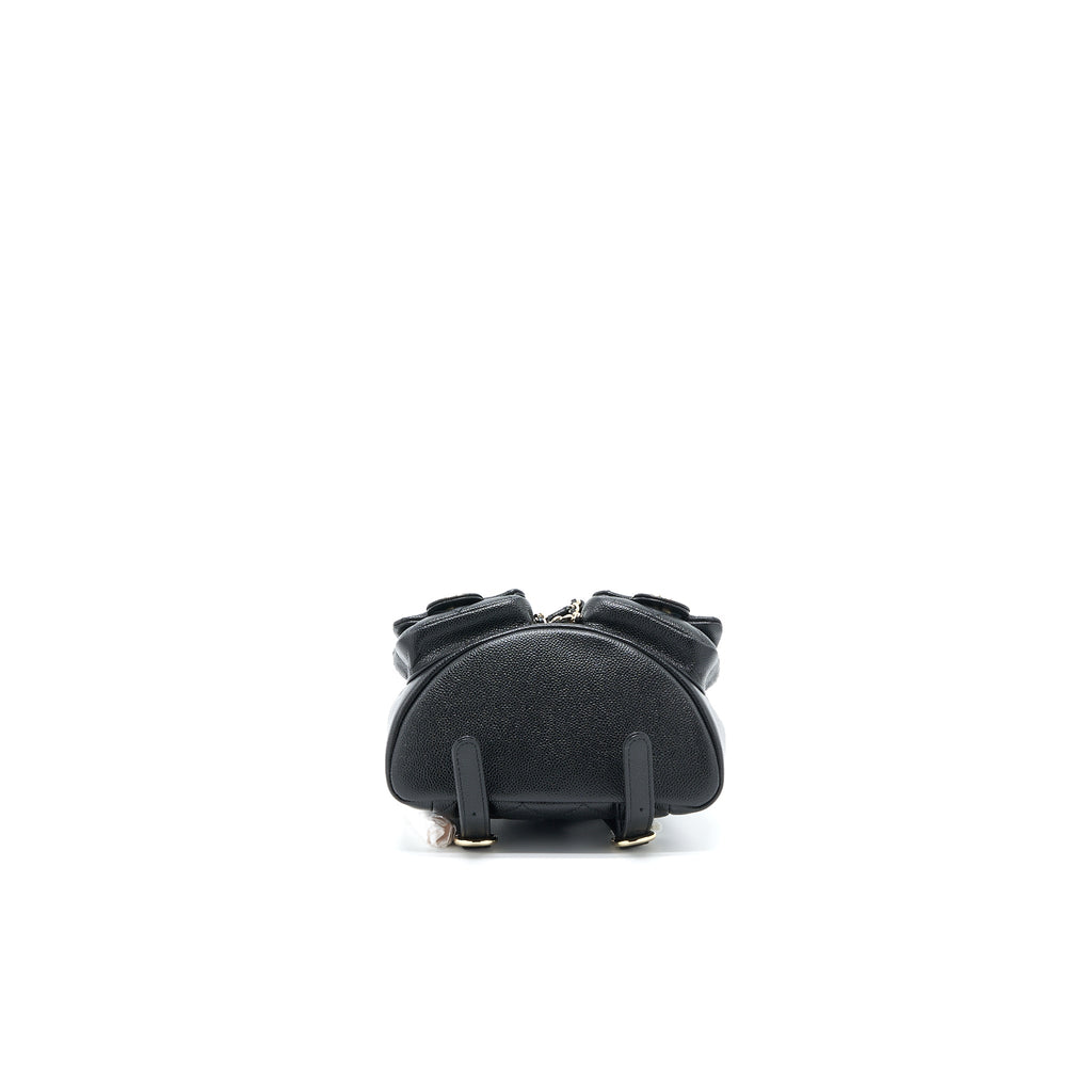 Chanel 23P Mini Triple Pack Backpack Caviar Black L (Microchip)
