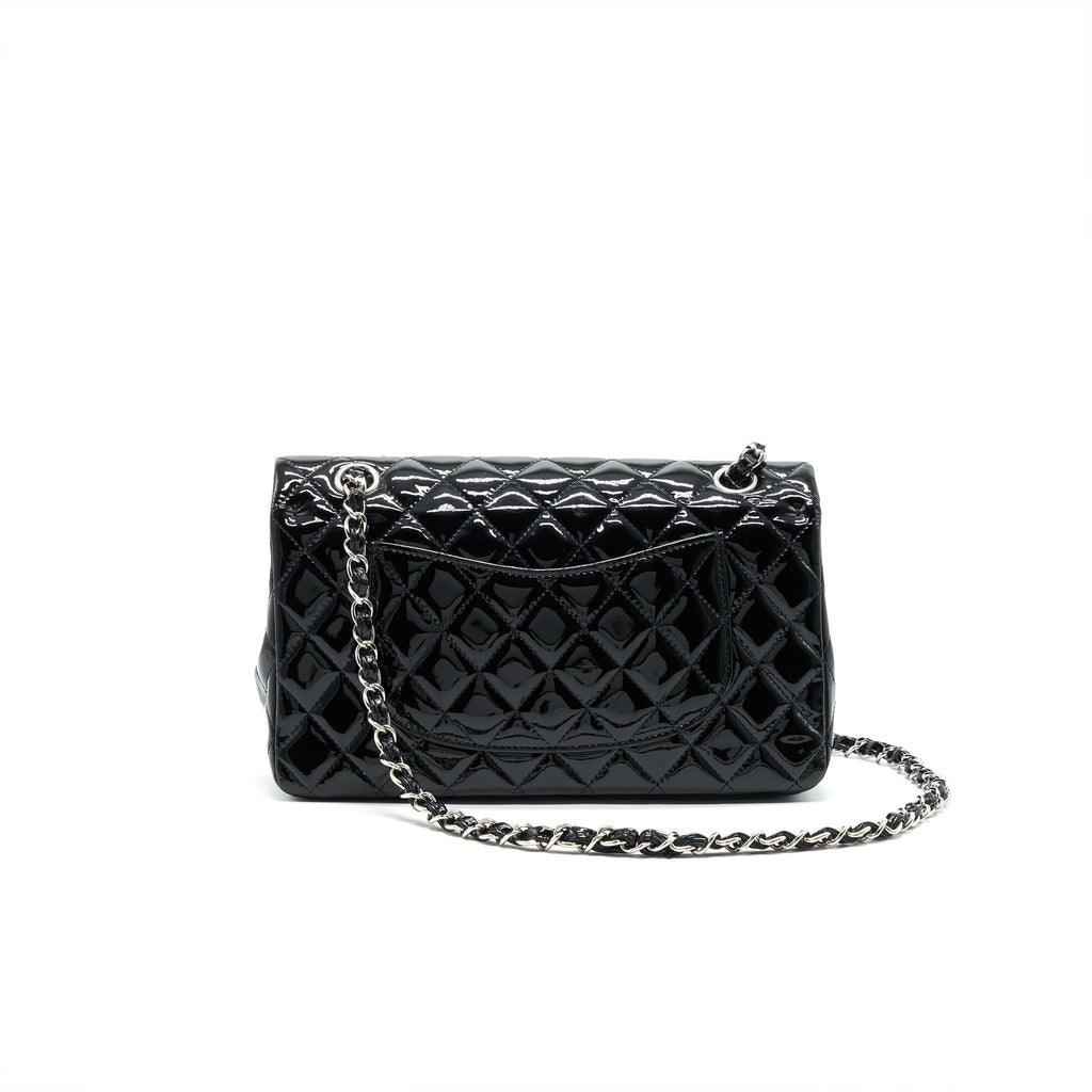 Chanel Patent Leather Medium Classic Double Flap bag Black