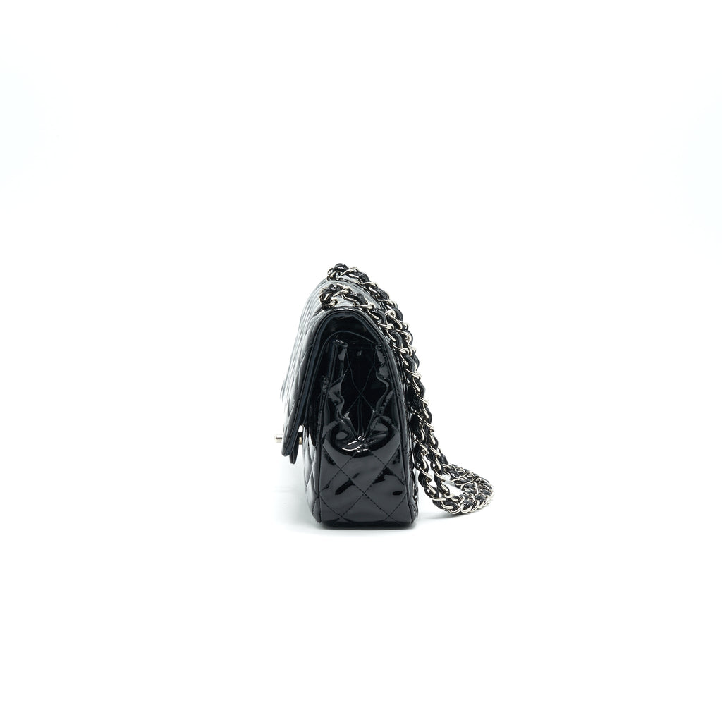 Chanel Patent Leather Medium Classic Double Flap bag Black