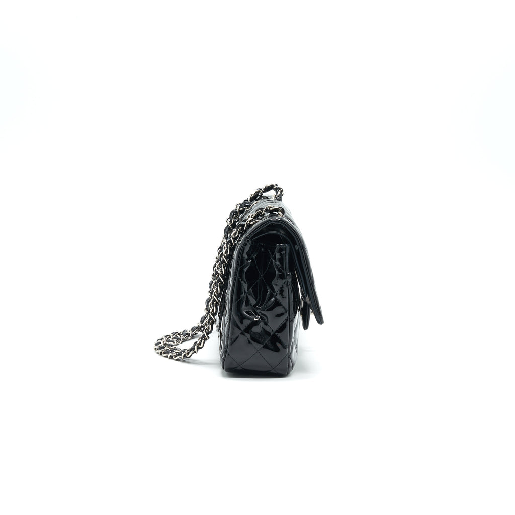 Chanel Patent Leather Medium Classic Double Flap bag Black