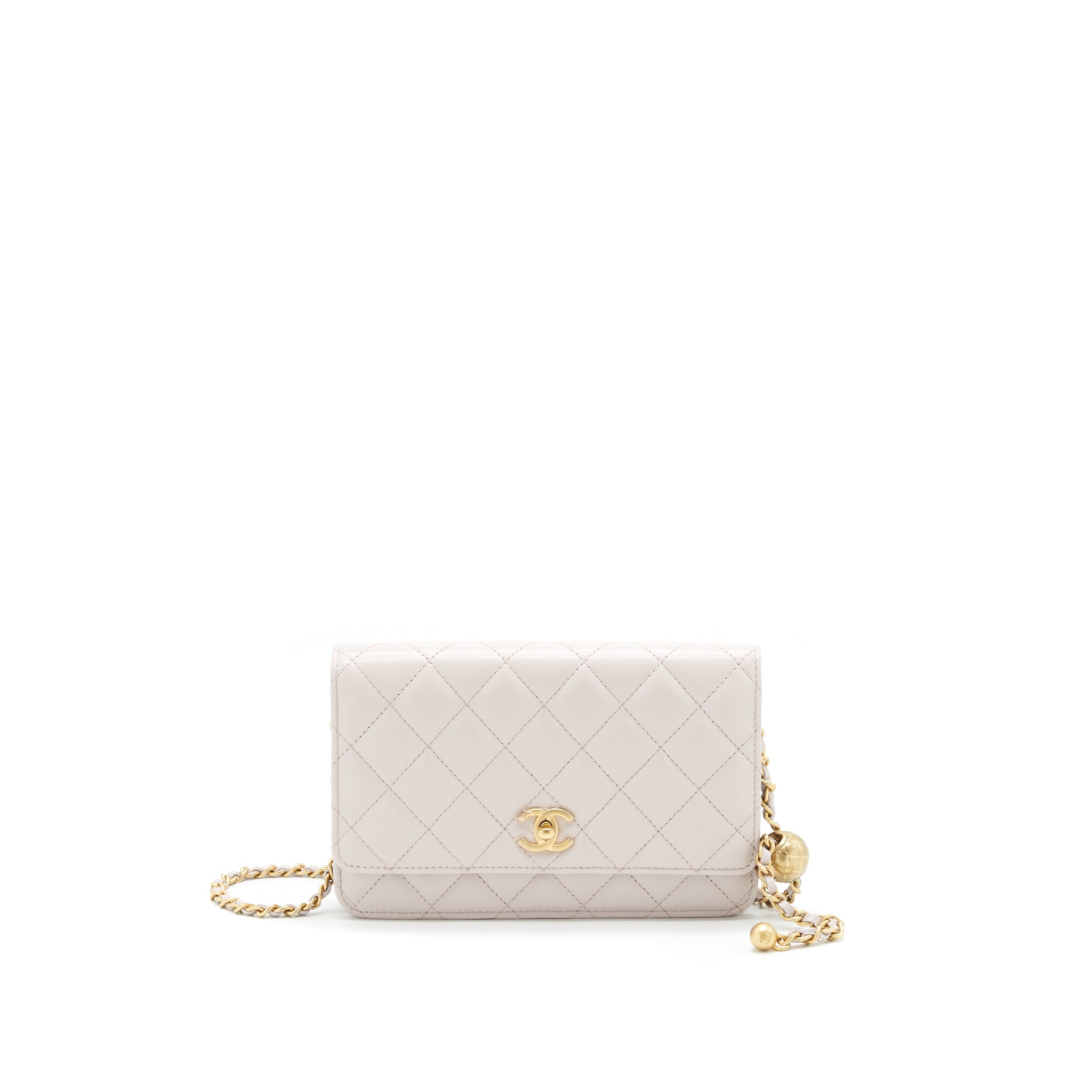 Chanel 21B Light Purple Pearl Crush Wallet on Chain