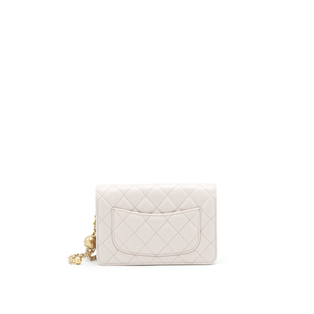 Chanel Pearl Crushed Pearl Wallet On Chain Lilac