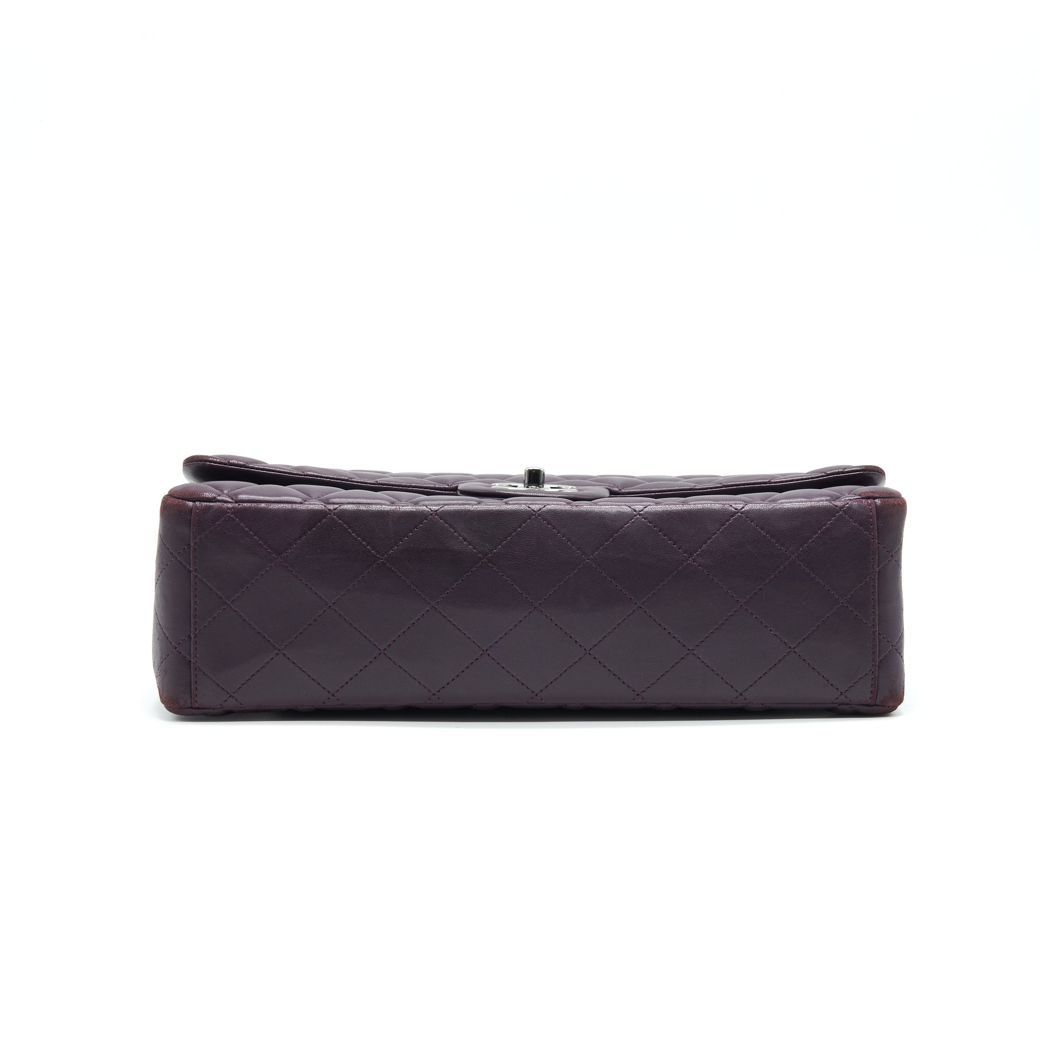 Chanel Maxi Double Flap Bag Lambskin Burgundy