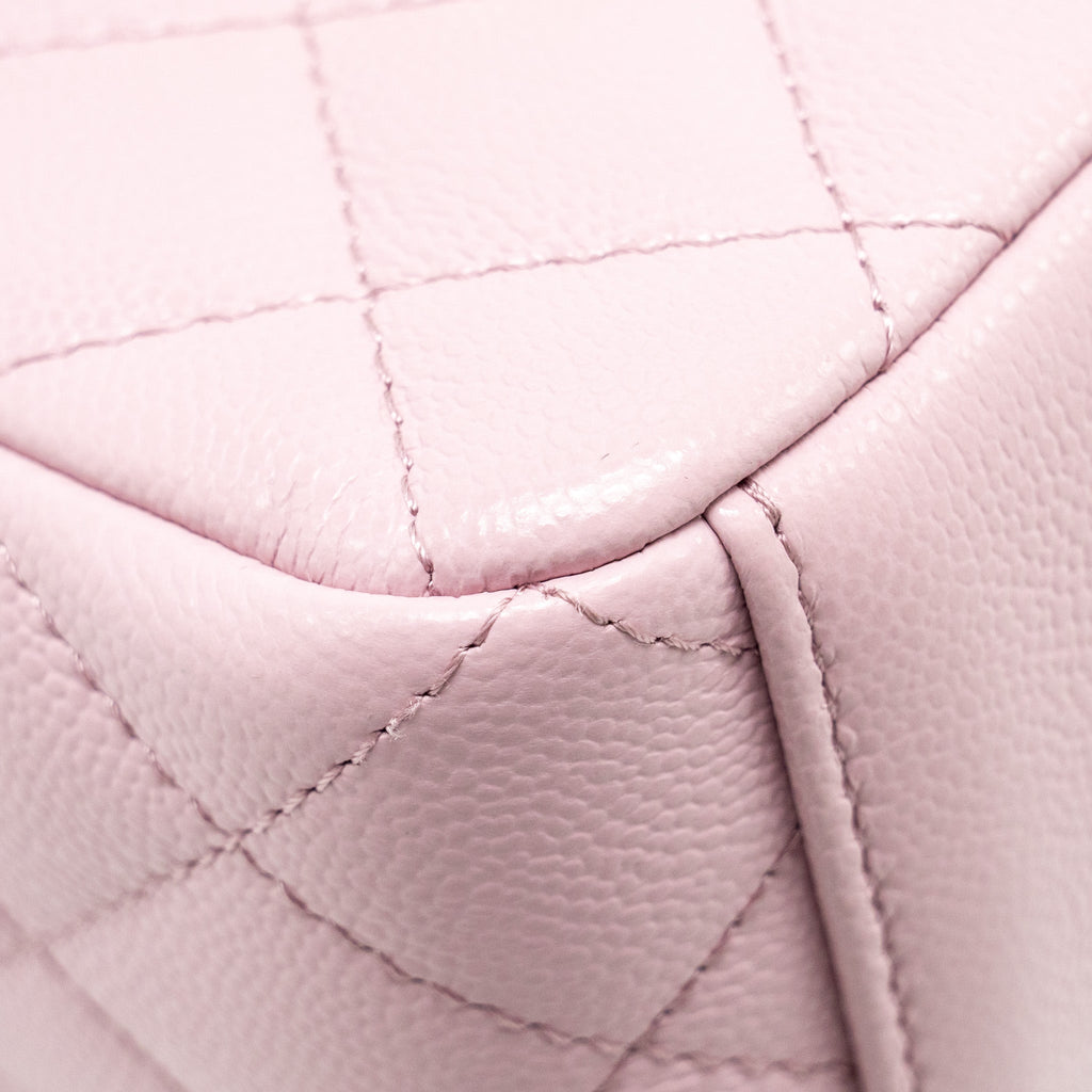 Chanel 24p Classic Mini Backpack Shiny Grained Calfskin Light Purple L (Microchip)