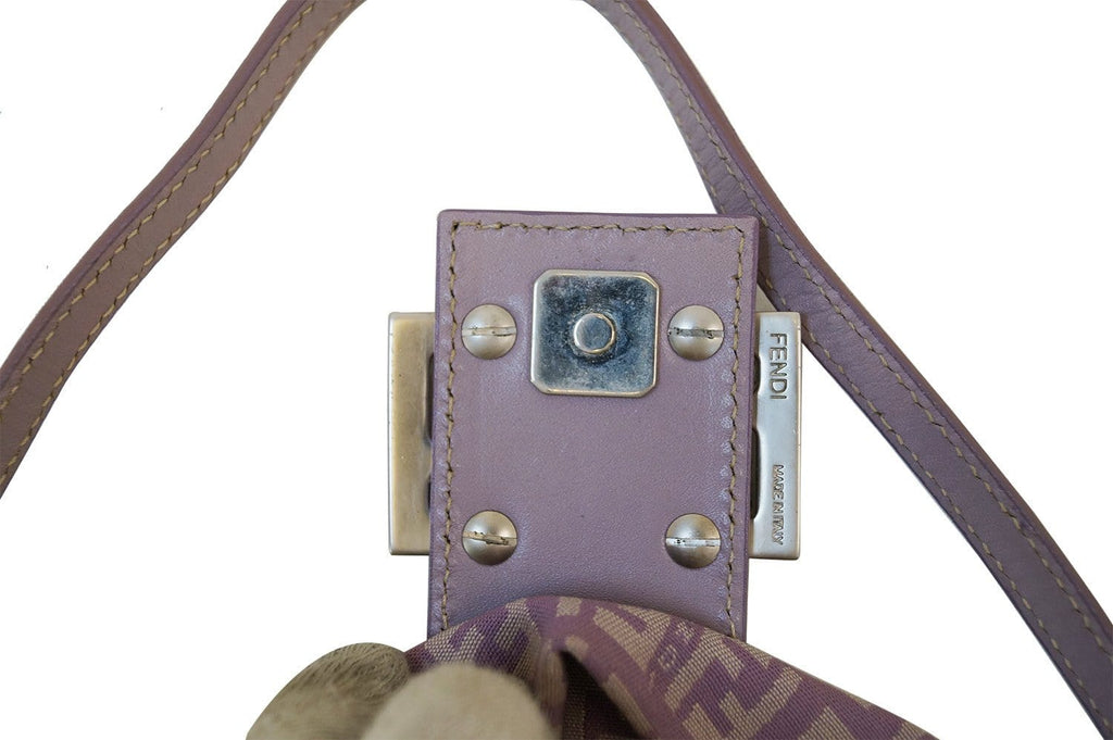 FENDI FF Zucchino Lilac Lavender Baguette Bag - Final Call